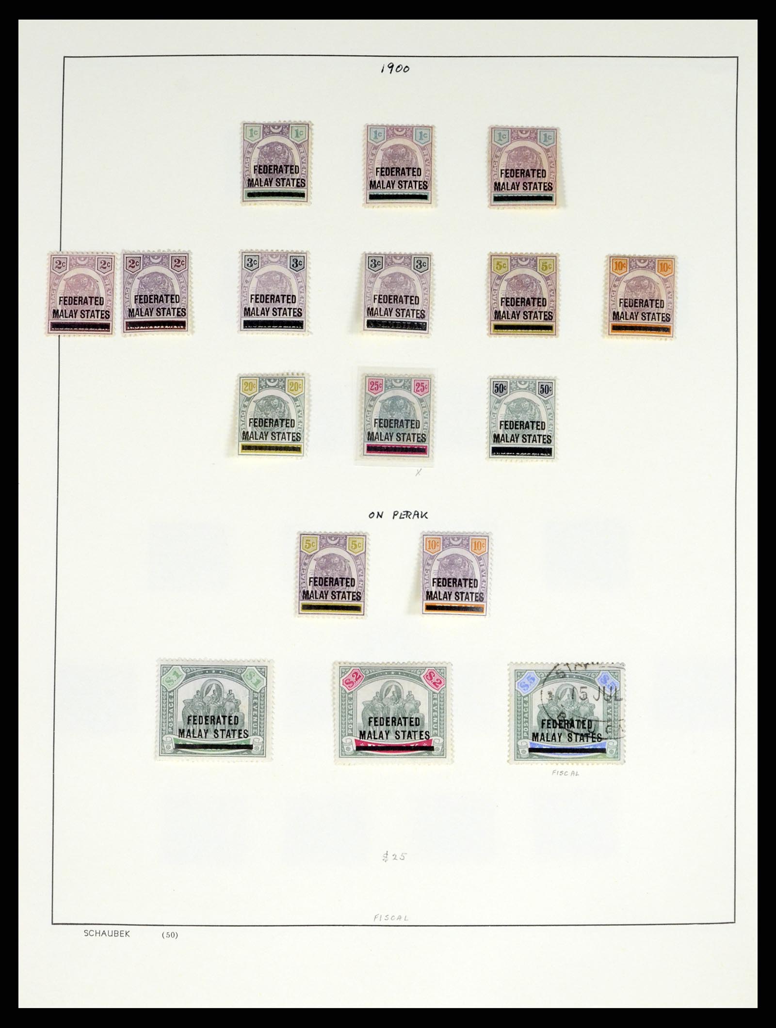 37971 003 - Postzegelverzameling 37971 Maleisië 1900-1920.