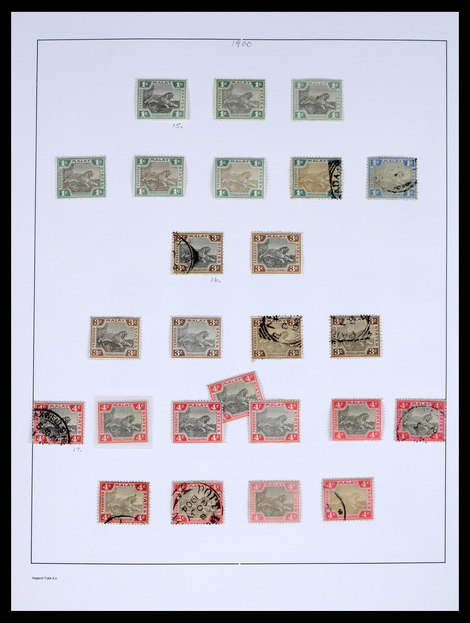 37971 004 - Stamp Collection 37971 Malaysia 1900-1920.