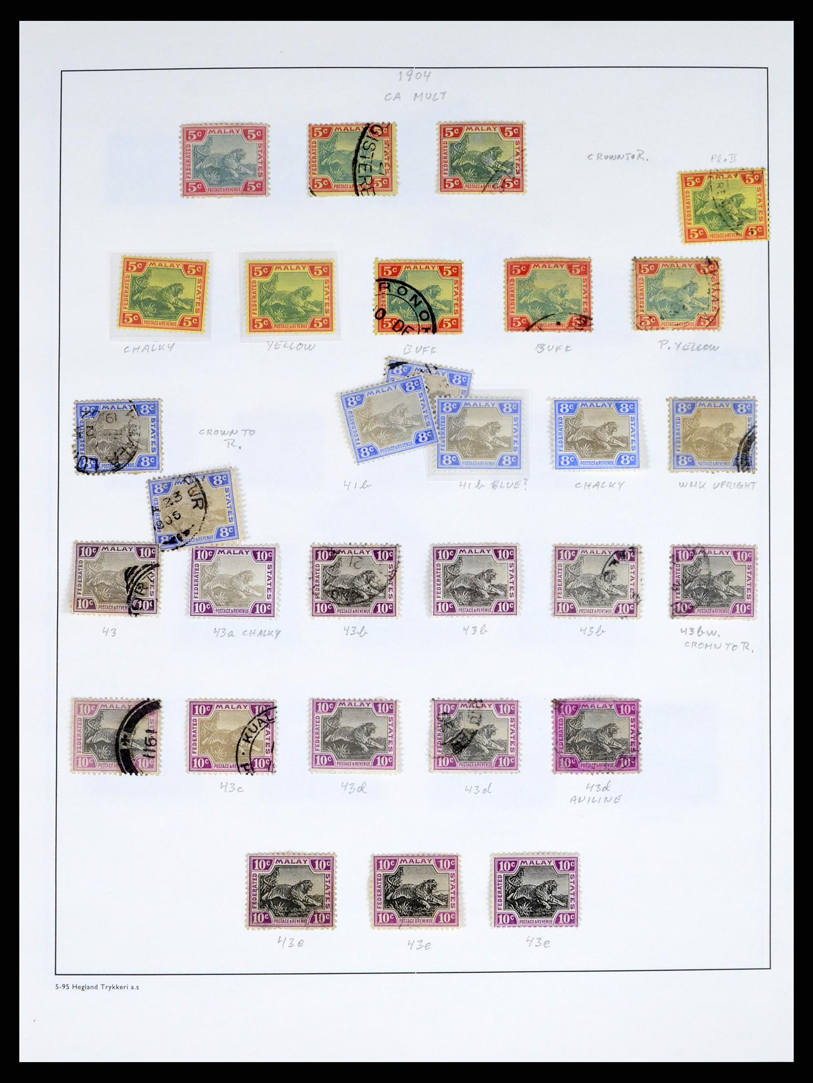 37971 007 - Postzegelverzameling 37971 Maleisië 1900-1920.
