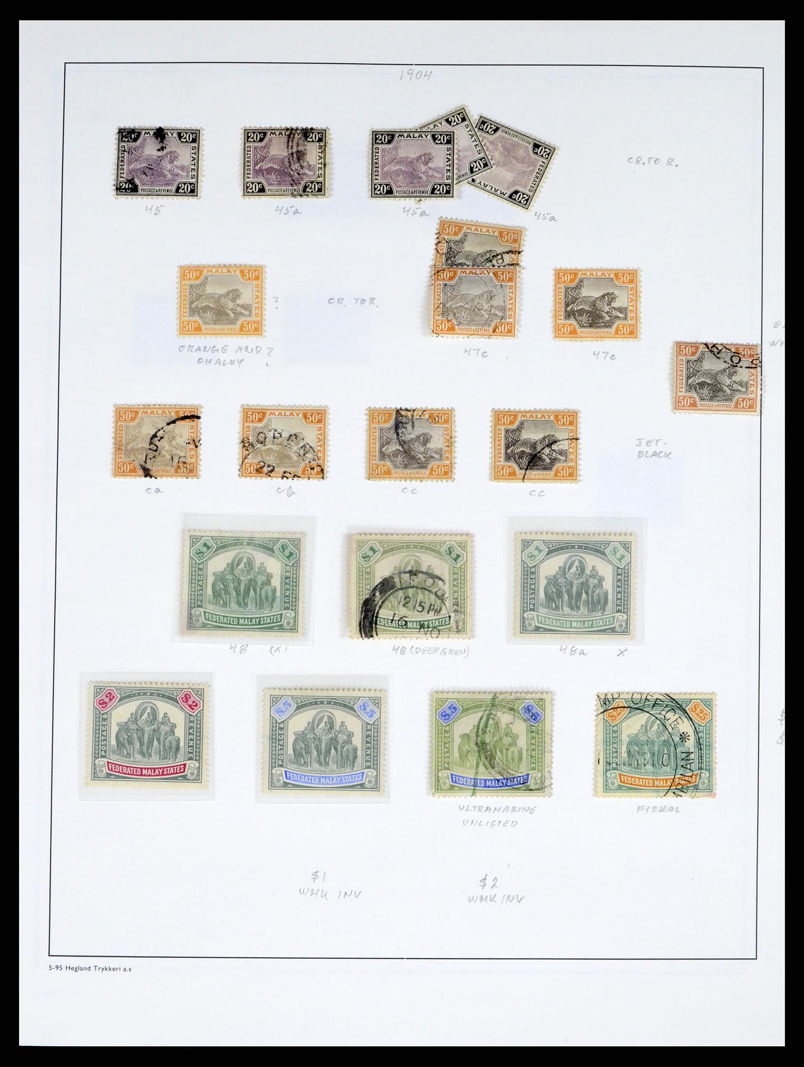 37971 008 - Stamp Collection 37971 Malaysia 1900-1920.