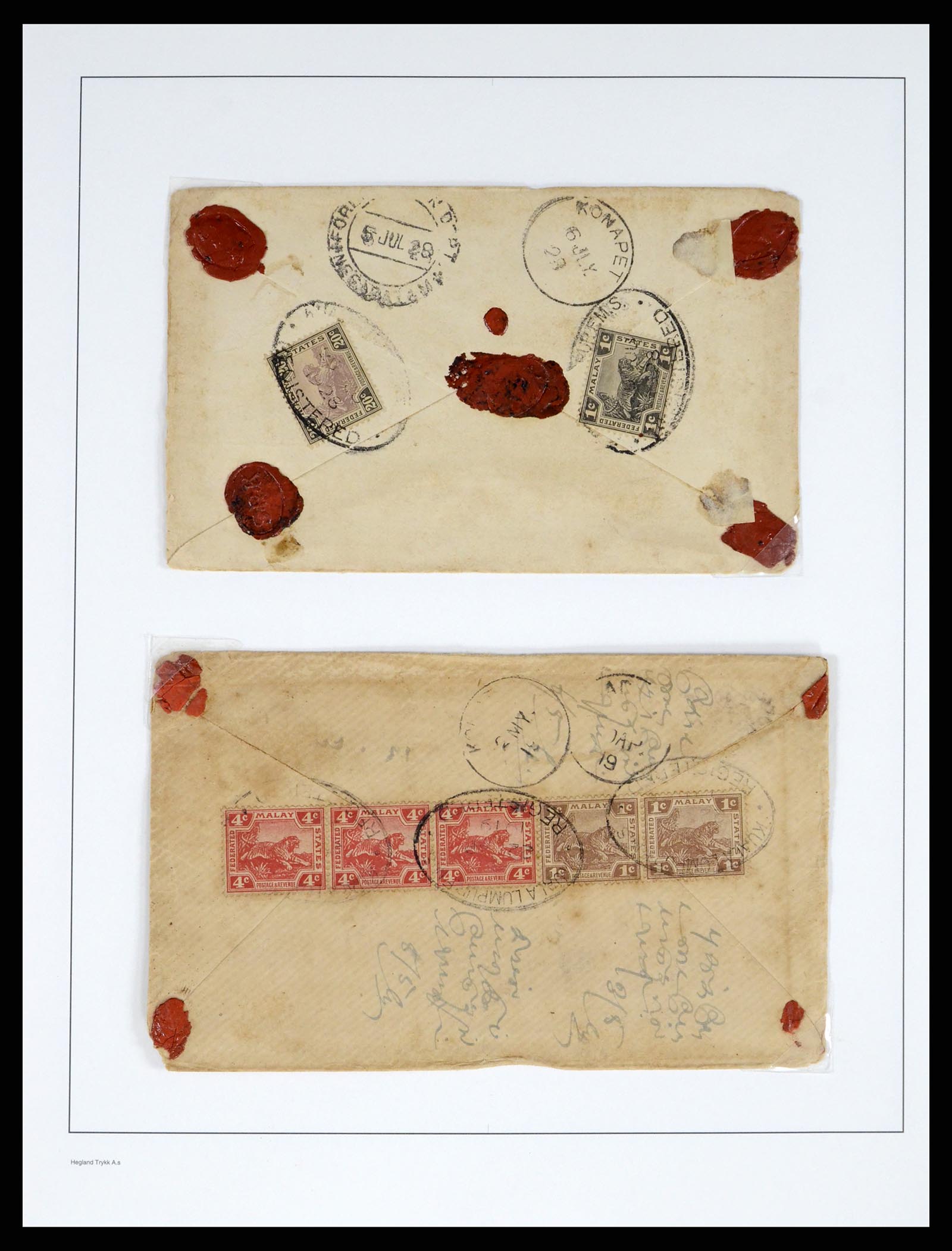 37971 012 - Postzegelverzameling 37971 Maleisië 1900-1920.