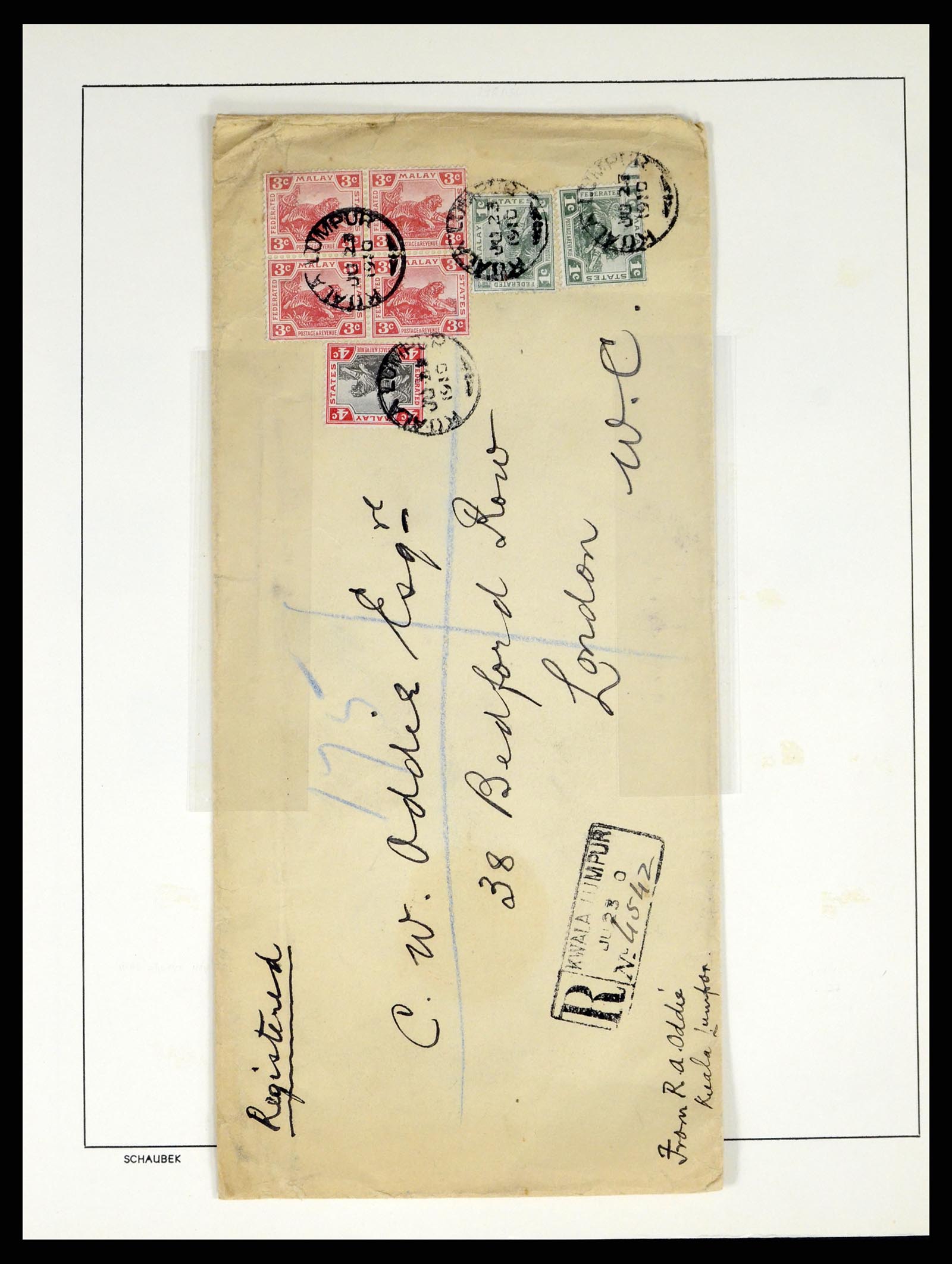 37971 015 - Postzegelverzameling 37971 Maleisië 1900-1920.