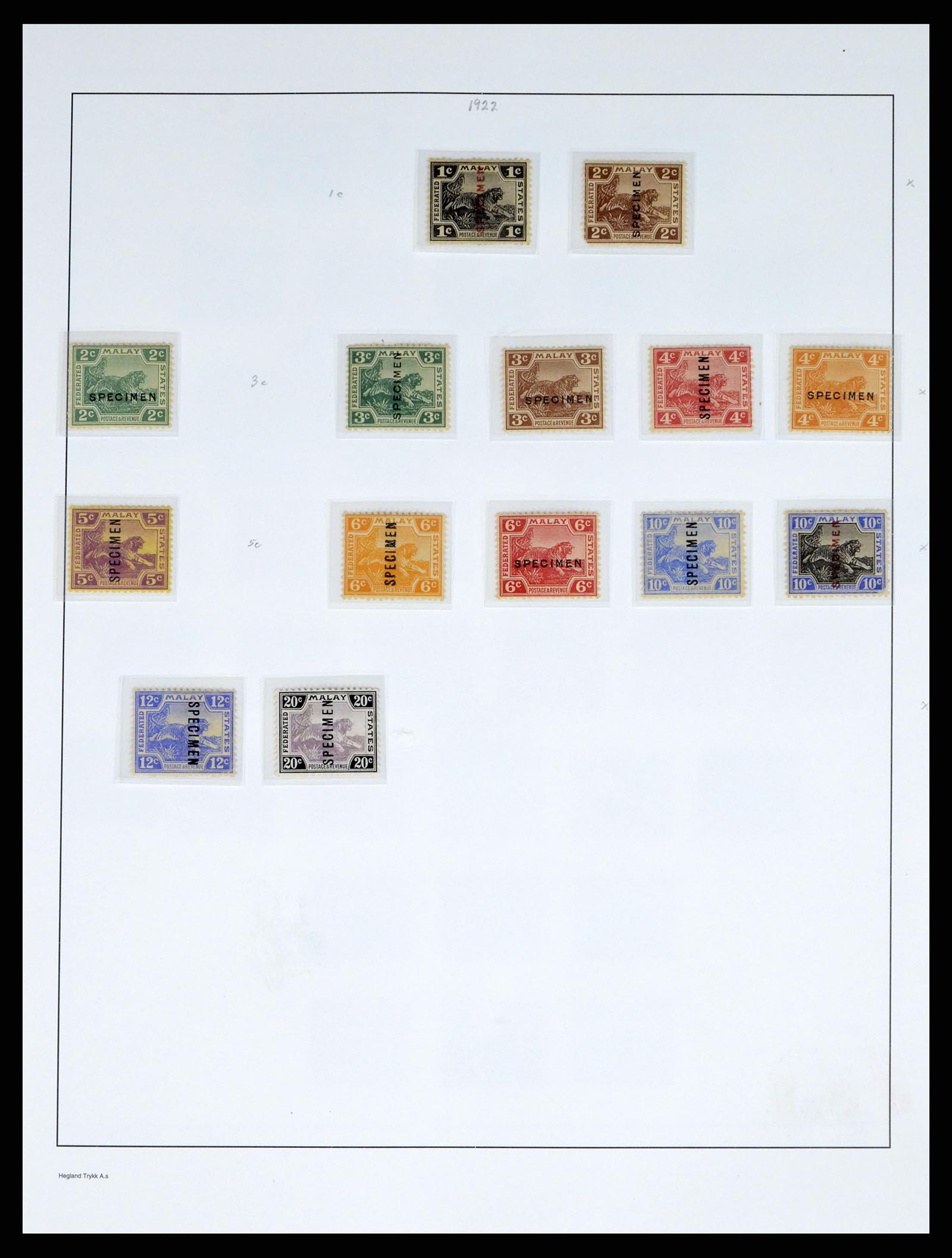 37971 016 - Postzegelverzameling 37971 Maleisië 1900-1920.