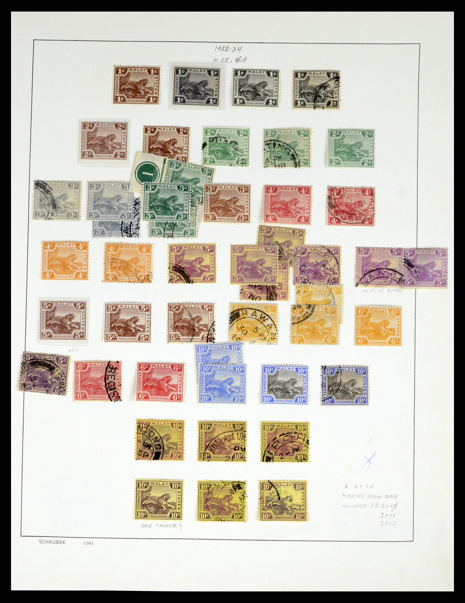 37971 017 - Stamp Collection 37971 Malaysia 1900-1920.