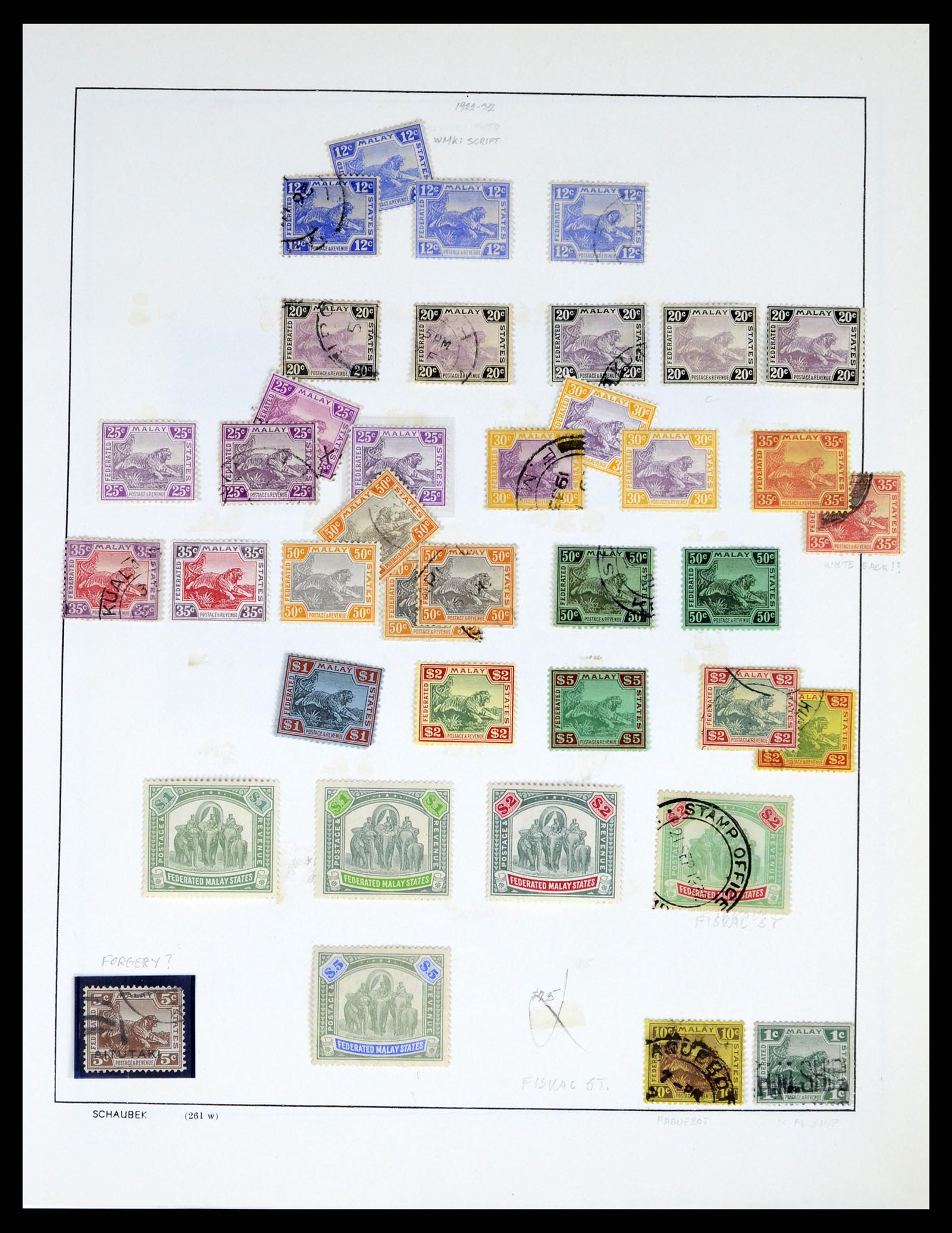 37971 018 - Stamp Collection 37971 Malaysia 1900-1920.