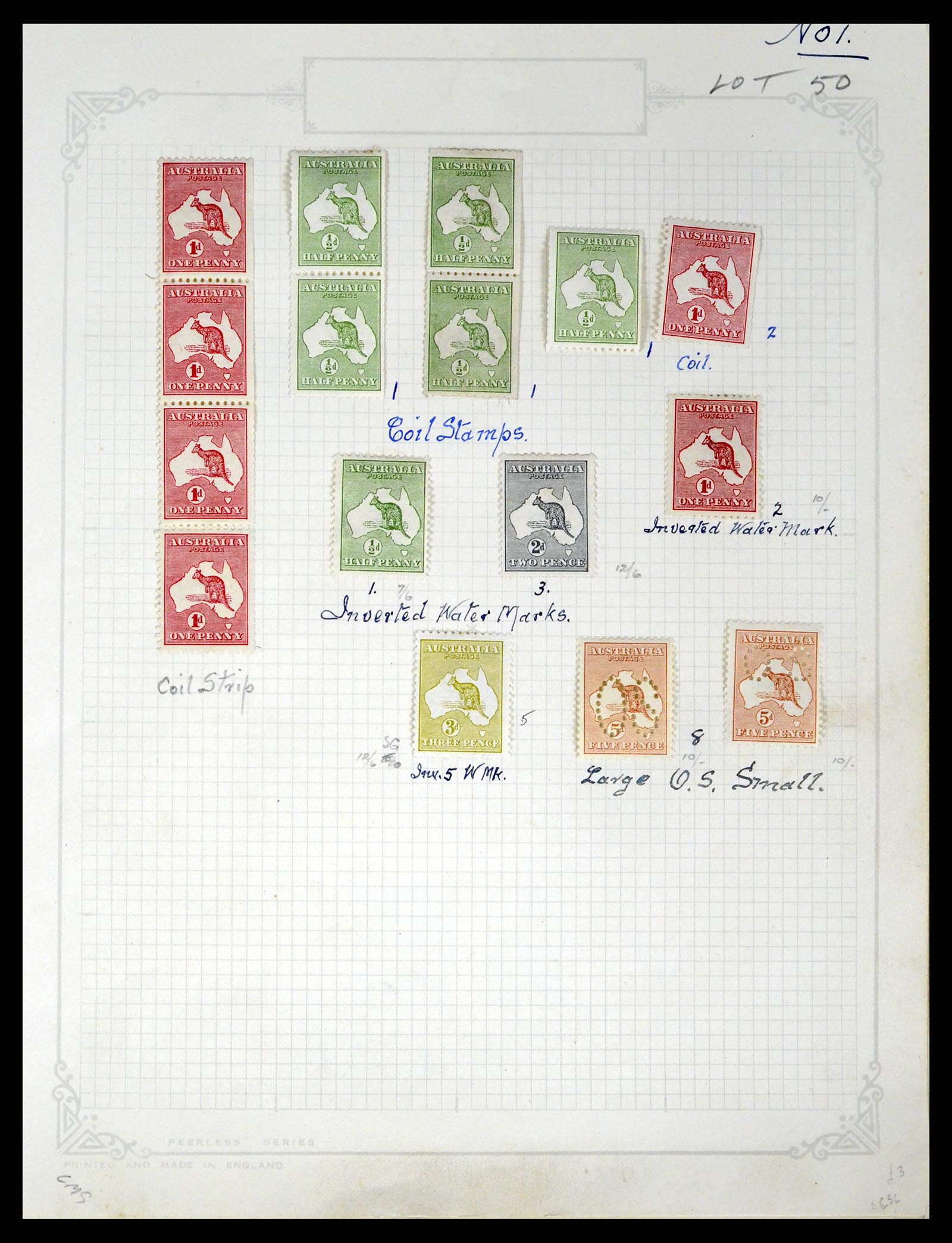 37972 001 - Stamp Collection 37972 Australia 1913-1936.