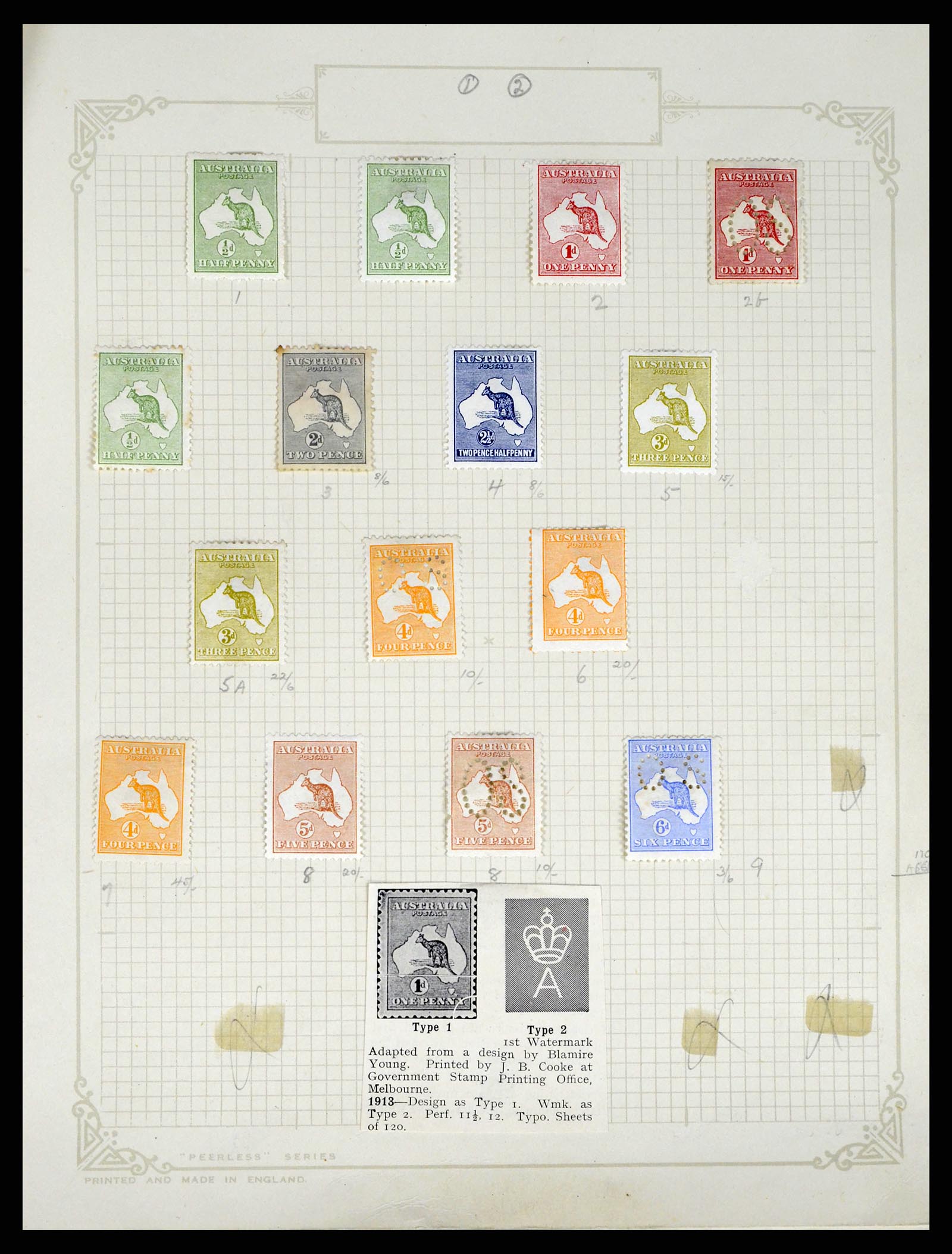 37972 002 - Stamp Collection 37972 Australia 1913-1936.