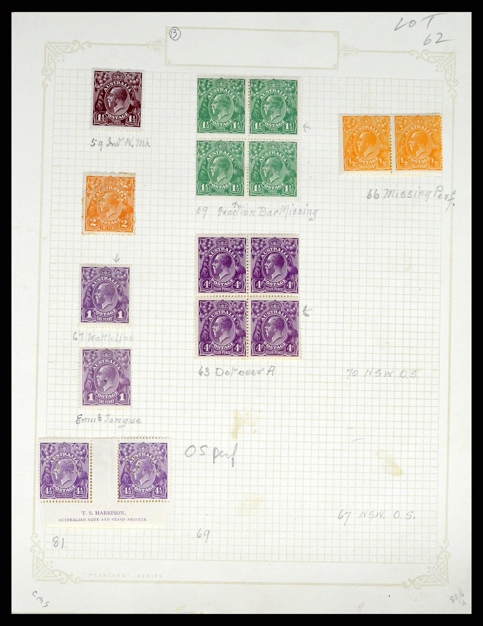 37972 004 - Stamp Collection 37972 Australia 1913-1936.