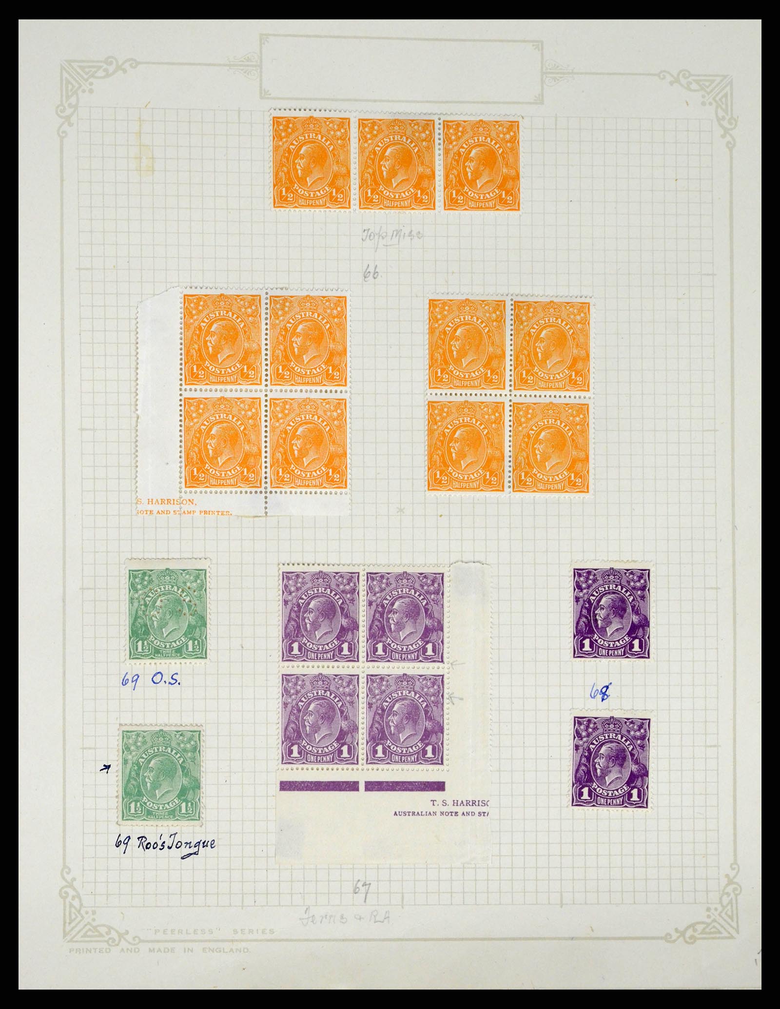 37972 005 - Stamp Collection 37972 Australia 1913-1936.