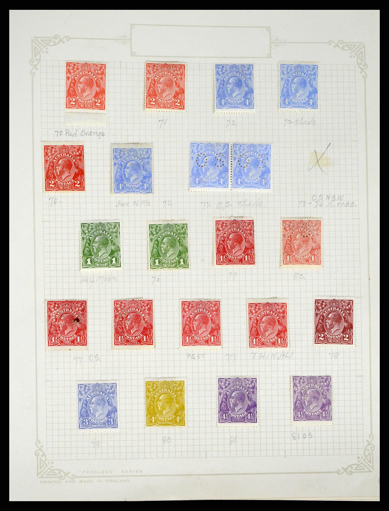 37972 006 - Stamp Collection 37972 Australia 1913-1936.