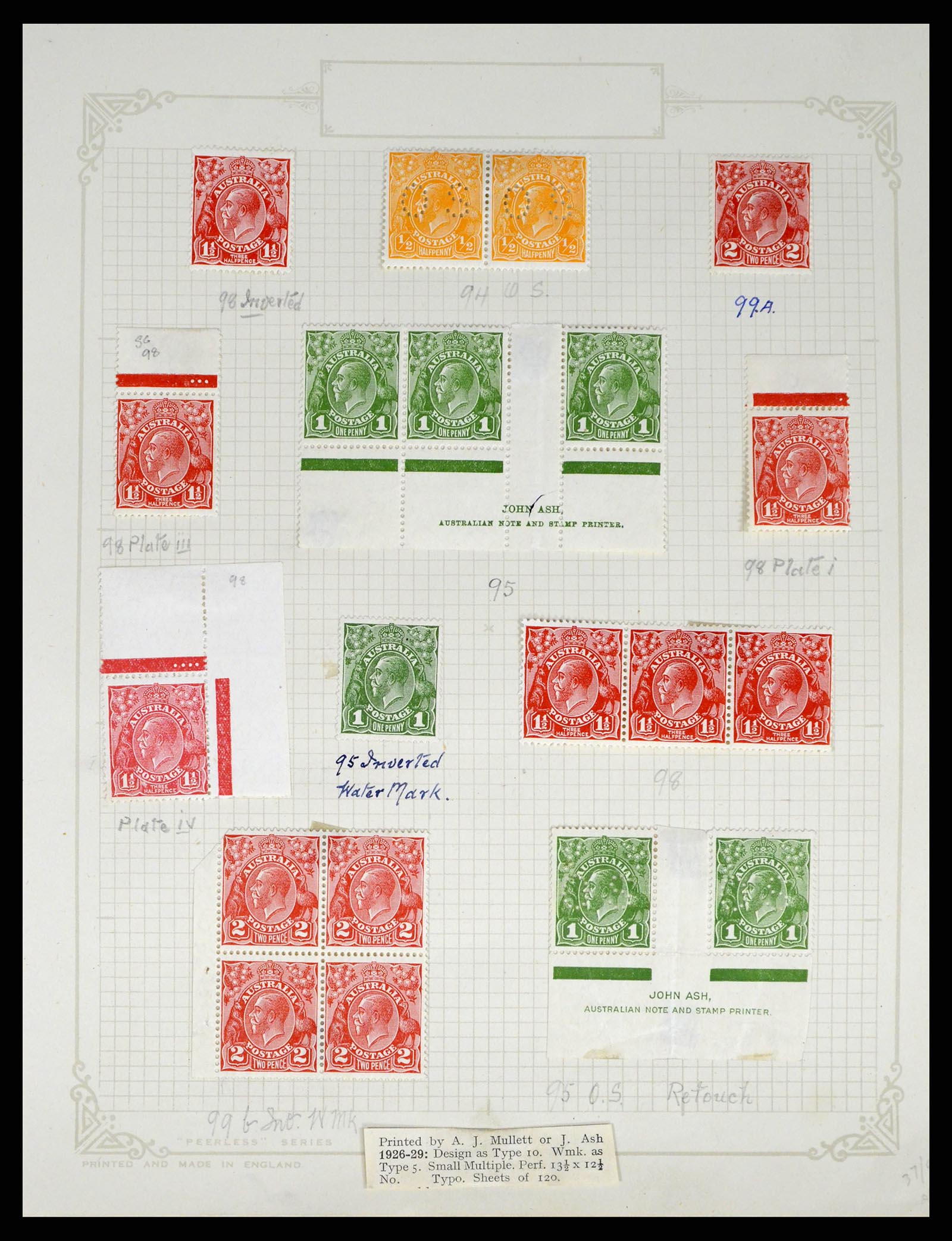 37972 009 - Stamp Collection 37972 Australia 1913-1936.
