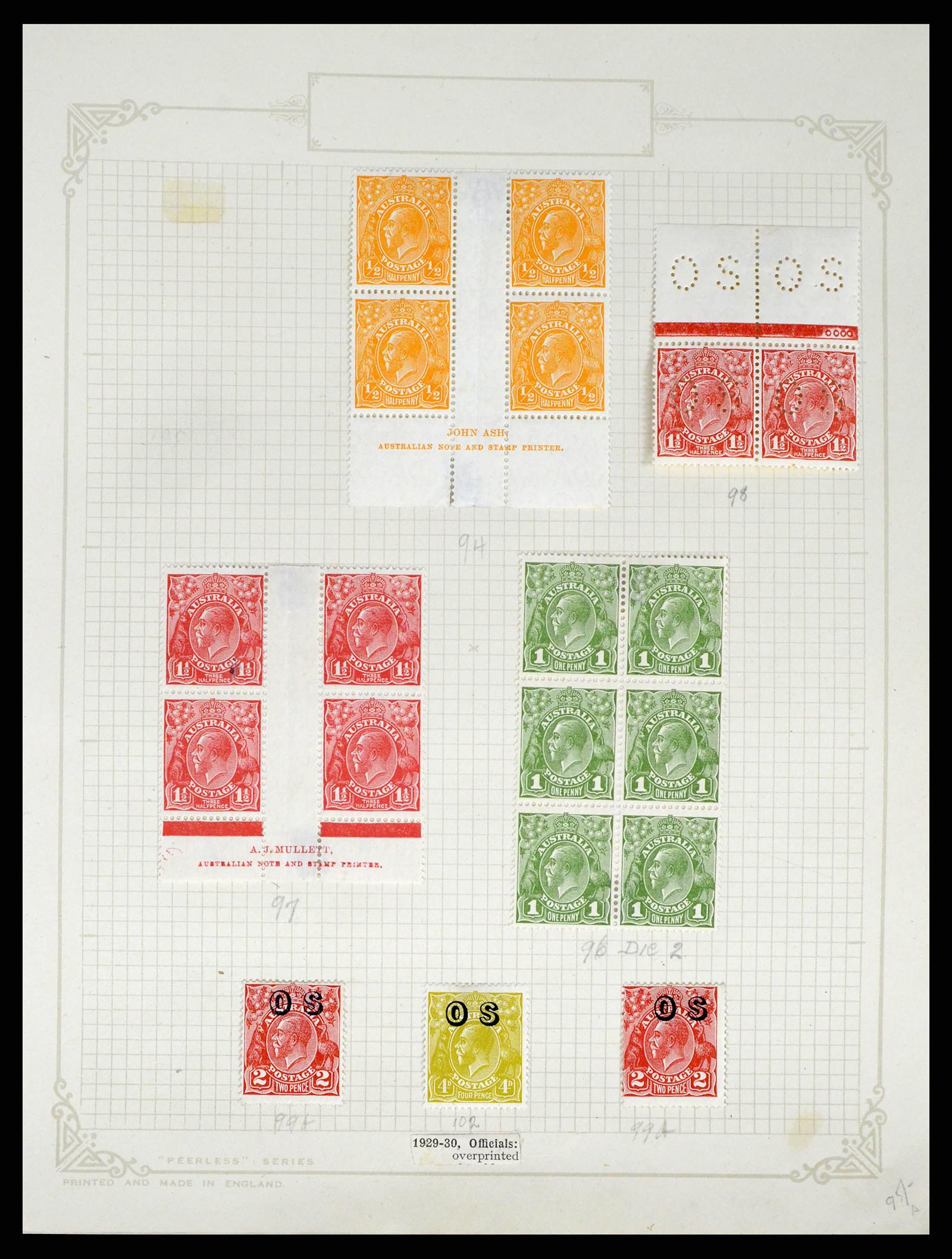 37972 010 - Stamp Collection 37972 Australia 1913-1936.