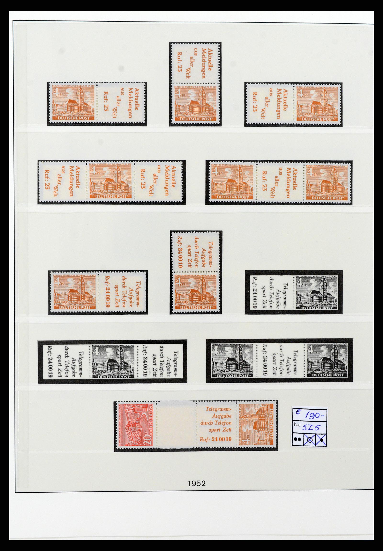 37977 005 - Postzegelverzameling 37977 Berlijn combinaties 1949-1989.