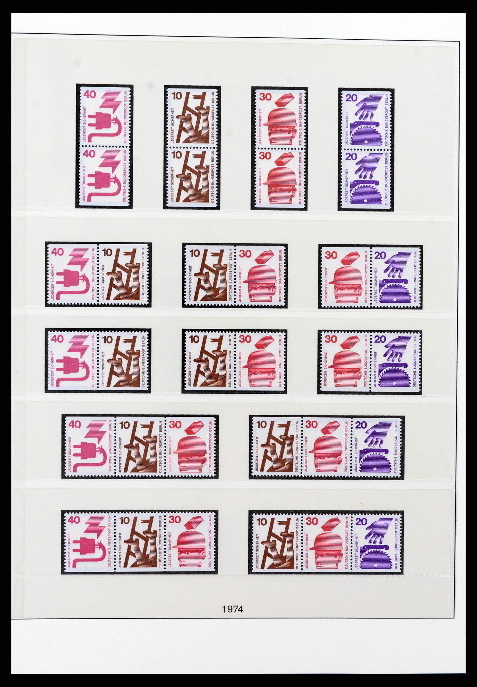 37977 012 - Postzegelverzameling 37977 Berlijn combinaties 1949-1989.