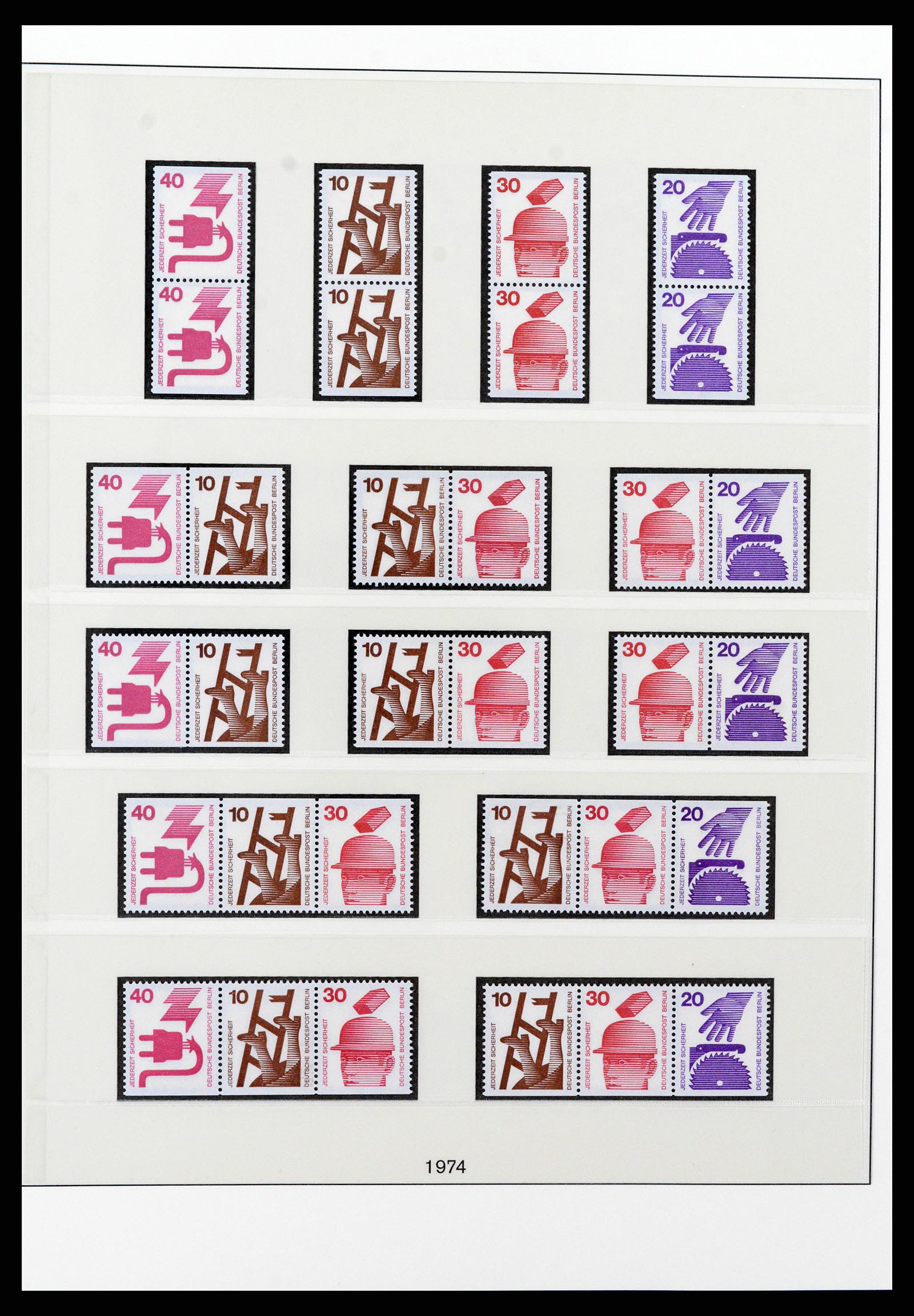 37977 012 - Postzegelverzameling 37977 Berlijn combinaties 1949-1989.