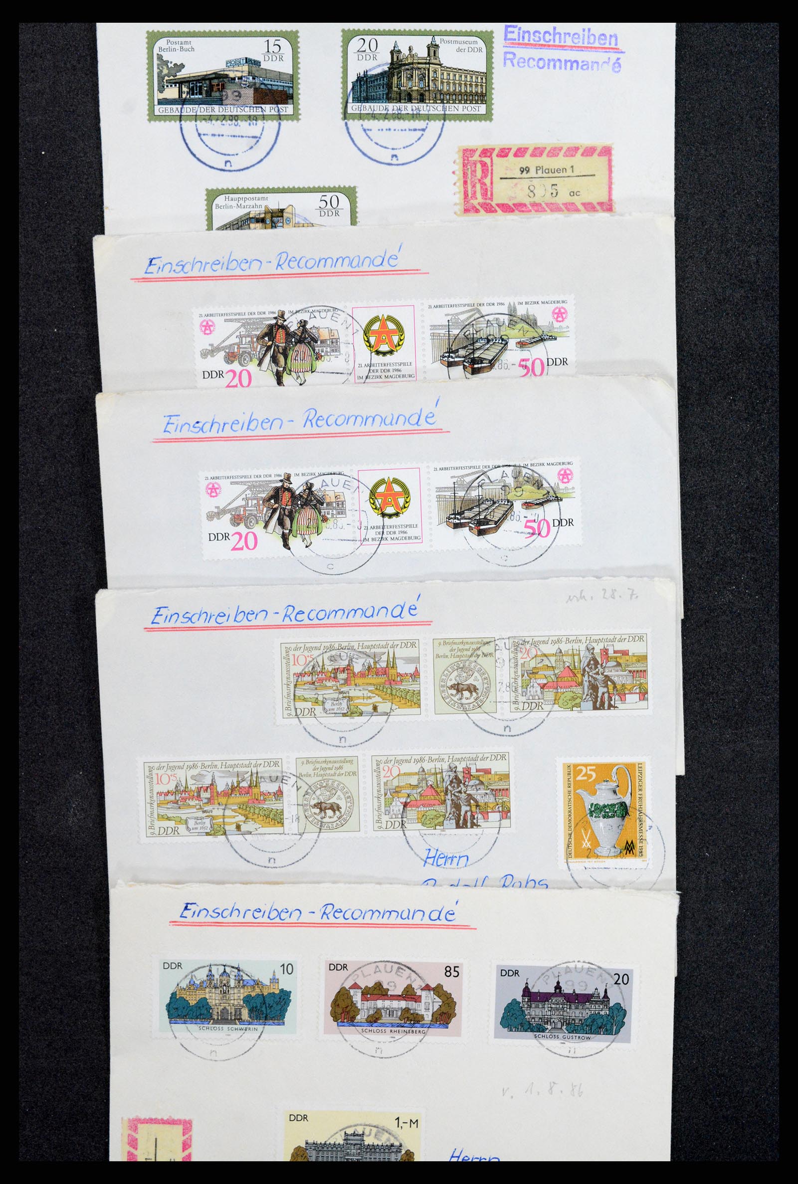 37981 004 - Postzegelverzameling 37981 DDR brieven 1960-1990.