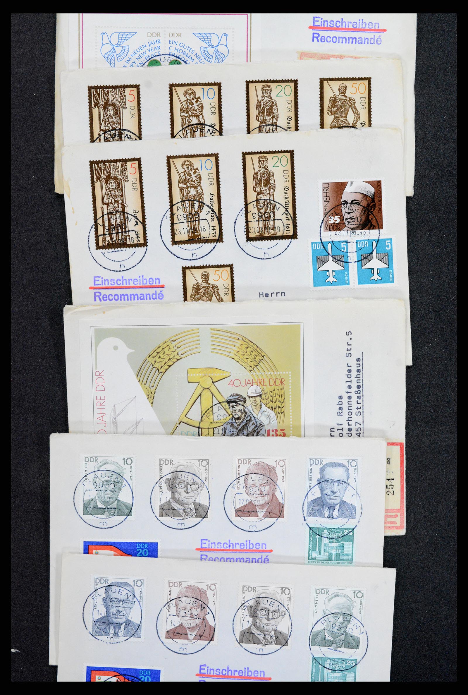 37981 008 - Postzegelverzameling 37981 DDR brieven 1960-1990.