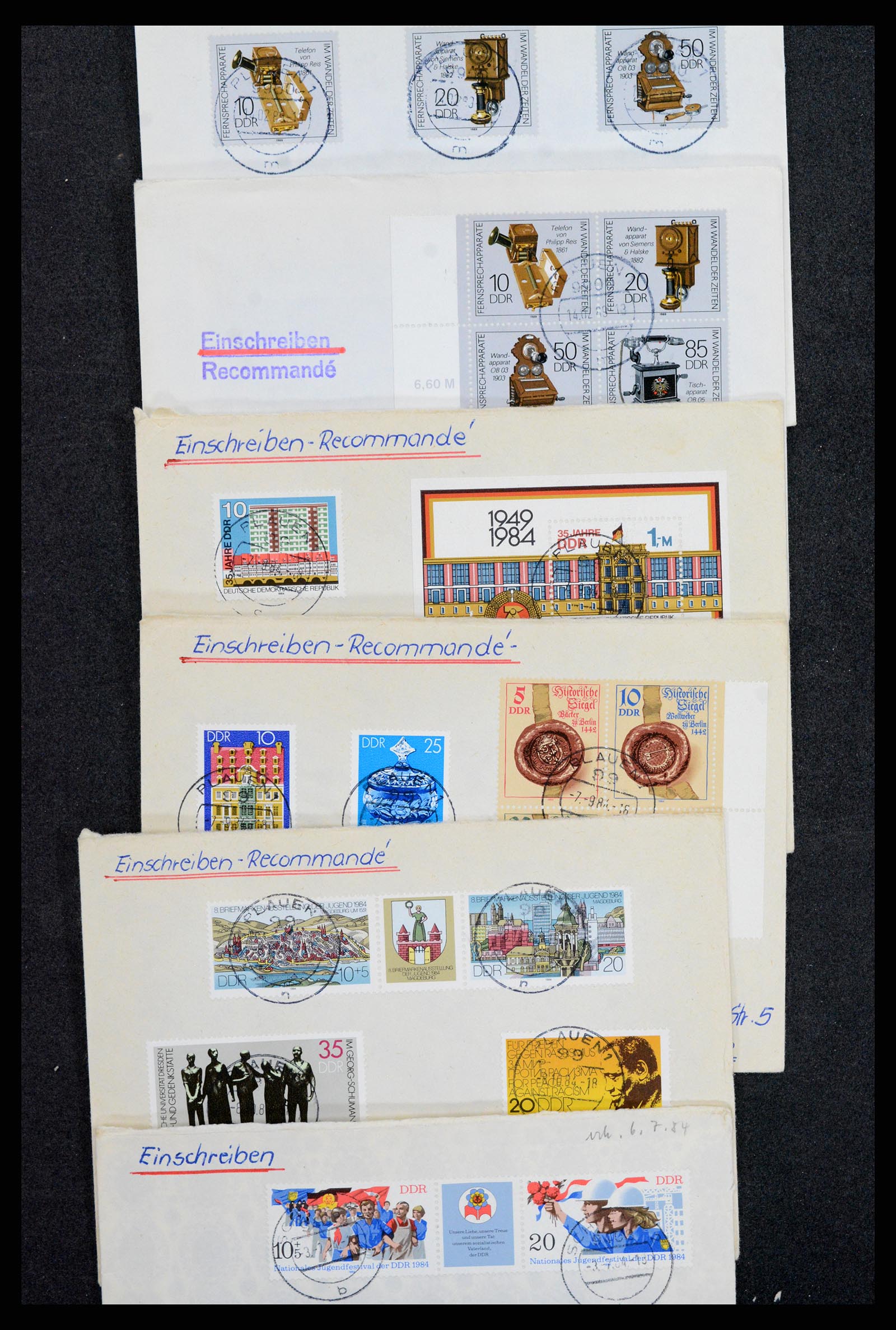37981 009 - Postzegelverzameling 37981 DDR brieven 1960-1990.