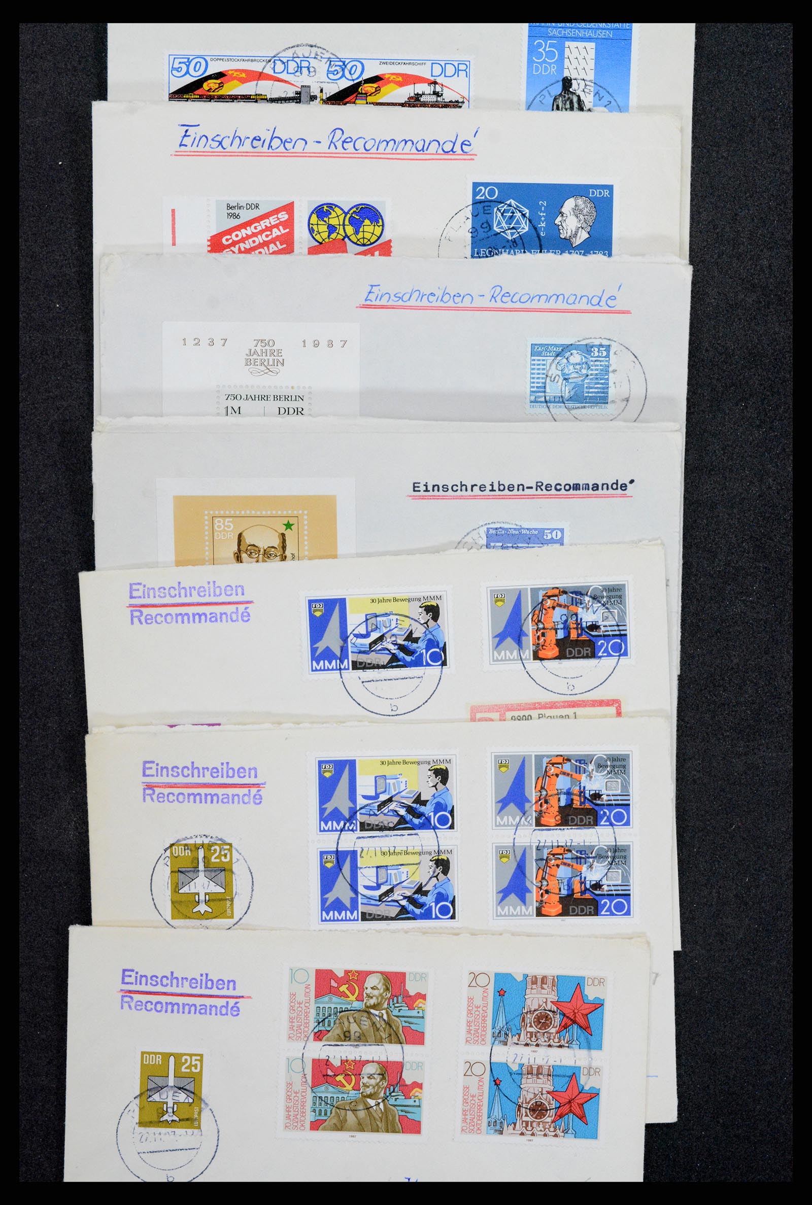 37981 012 - Postzegelverzameling 37981 DDR brieven 1960-1990.