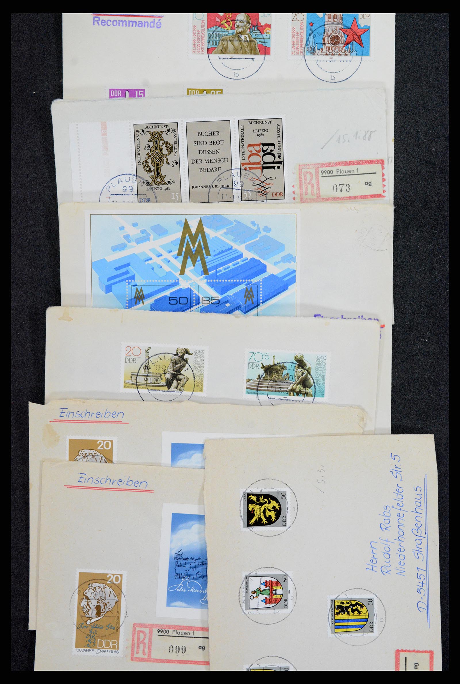 37981 013 - Postzegelverzameling 37981 DDR brieven 1960-1990.
