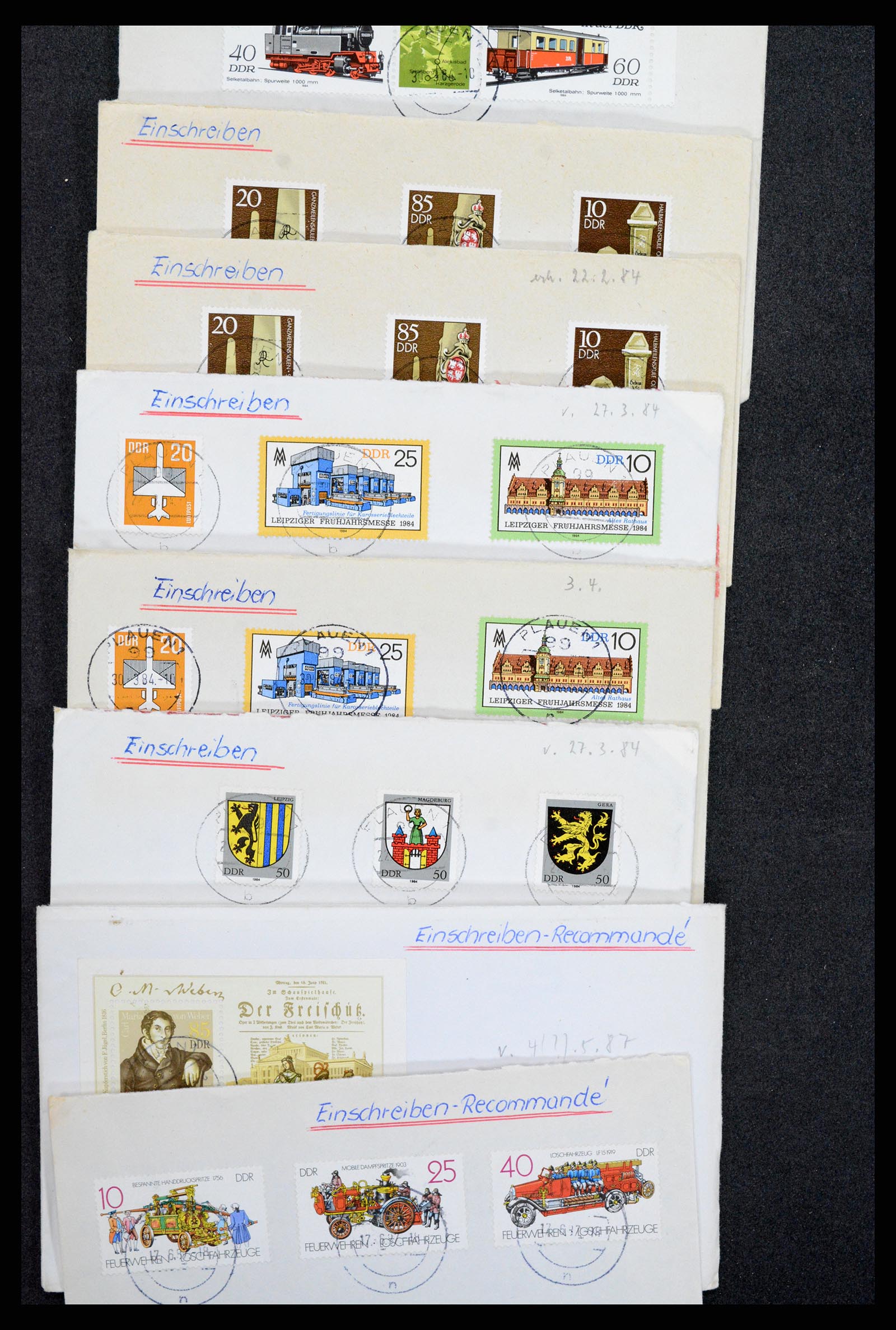 37981 014 - Postzegelverzameling 37981 DDR brieven 1960-1990.