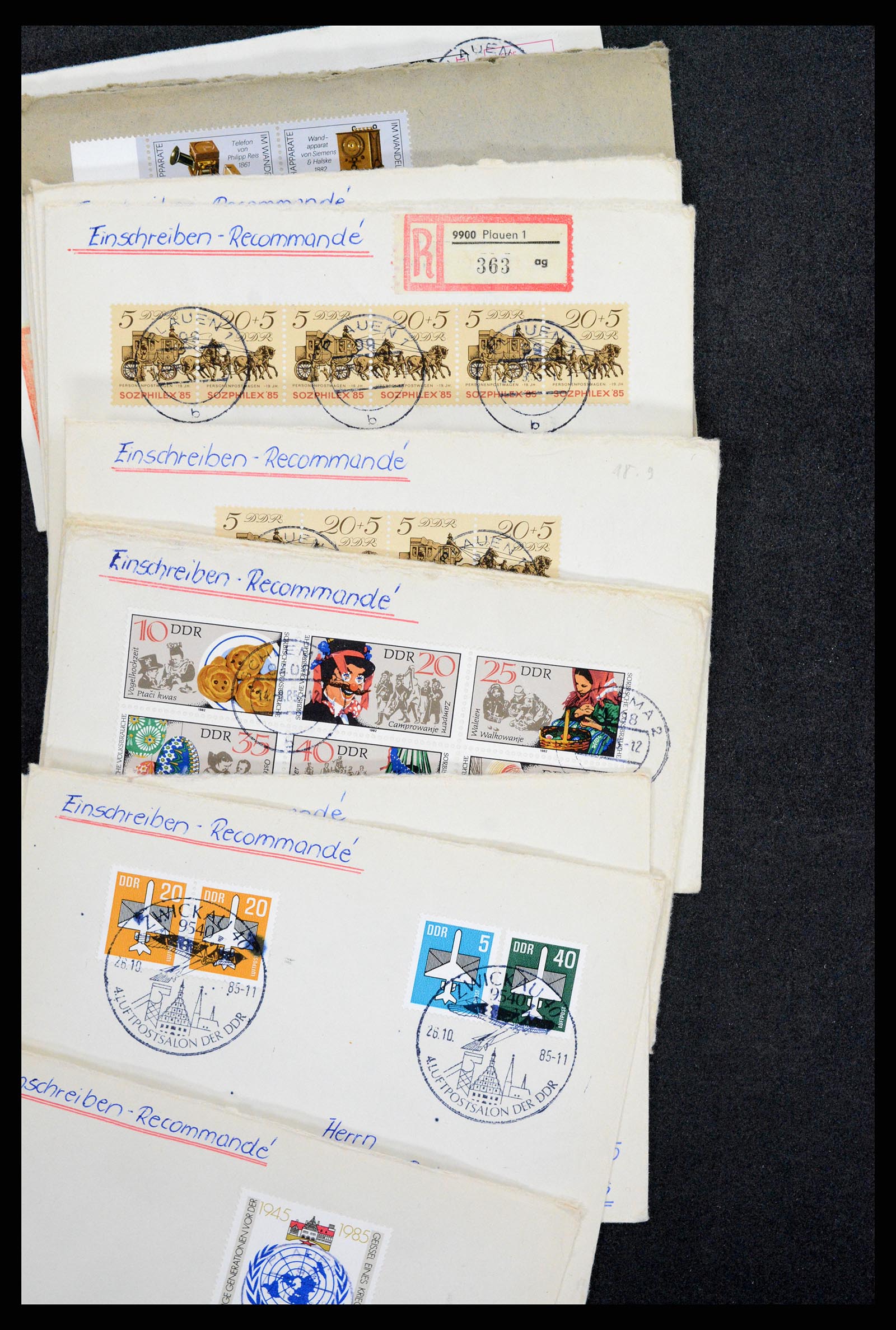 37981 017 - Postzegelverzameling 37981 DDR brieven 1960-1990.