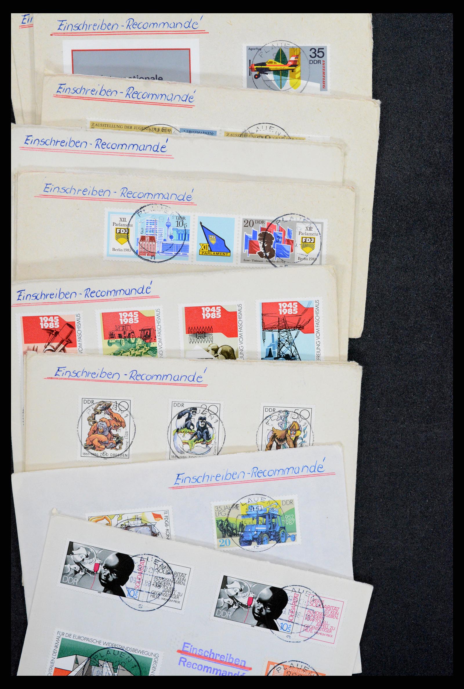 37981 018 - Postzegelverzameling 37981 DDR brieven 1960-1990.