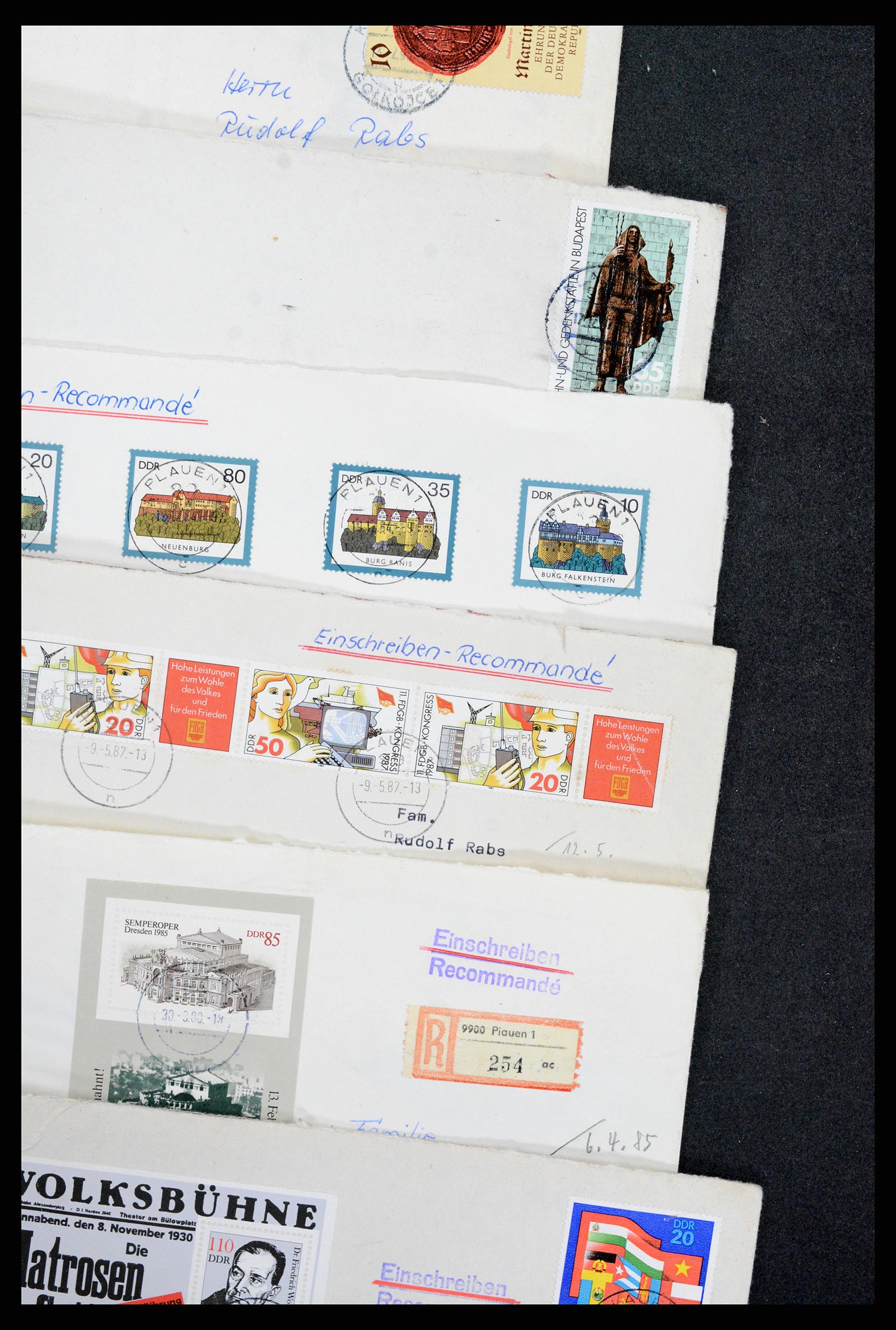 37981 020 - Postzegelverzameling 37981 DDR brieven 1960-1990.