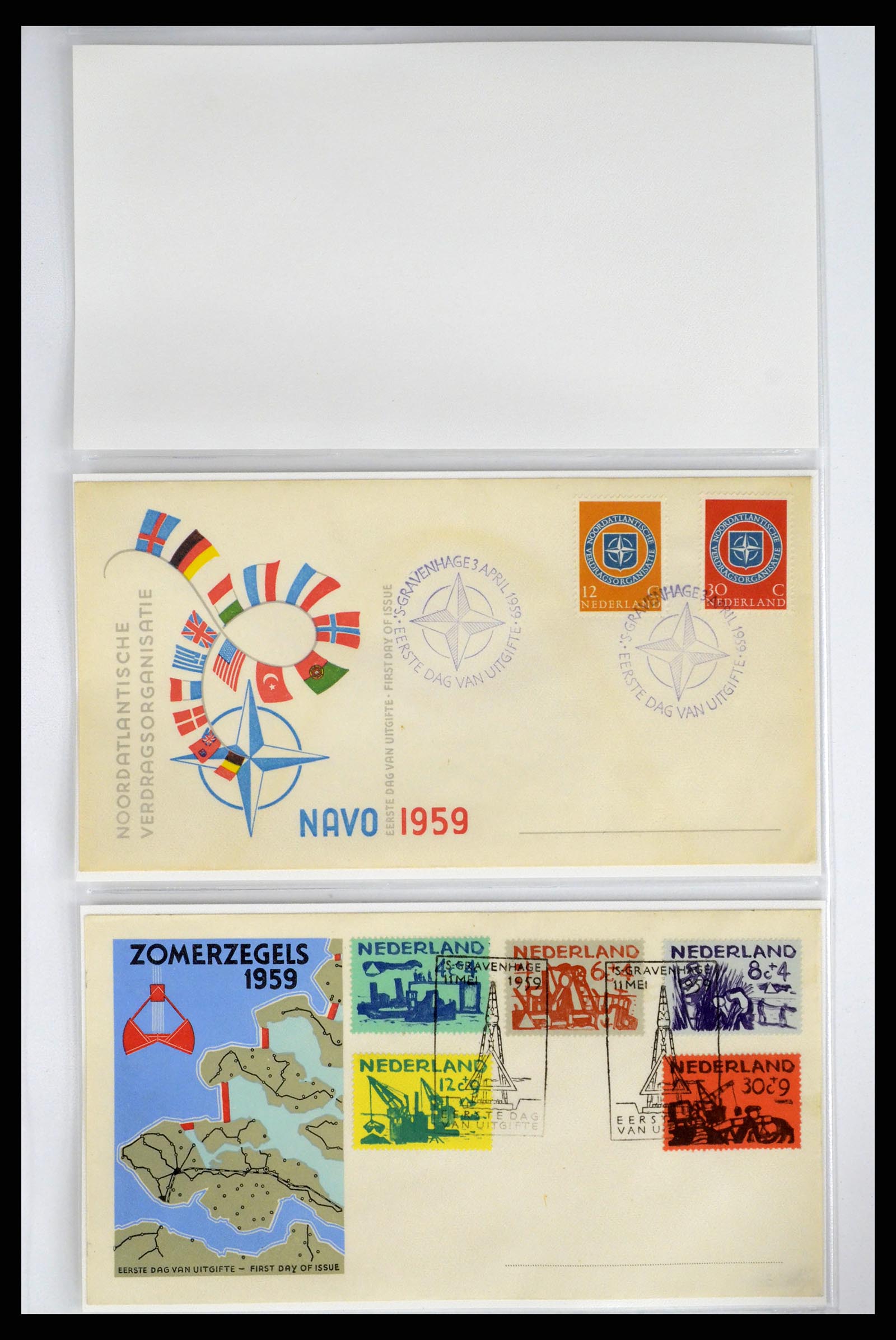 37983 006 - Postzegelverzameling 37983 Nederland FDC's 1954-1987.