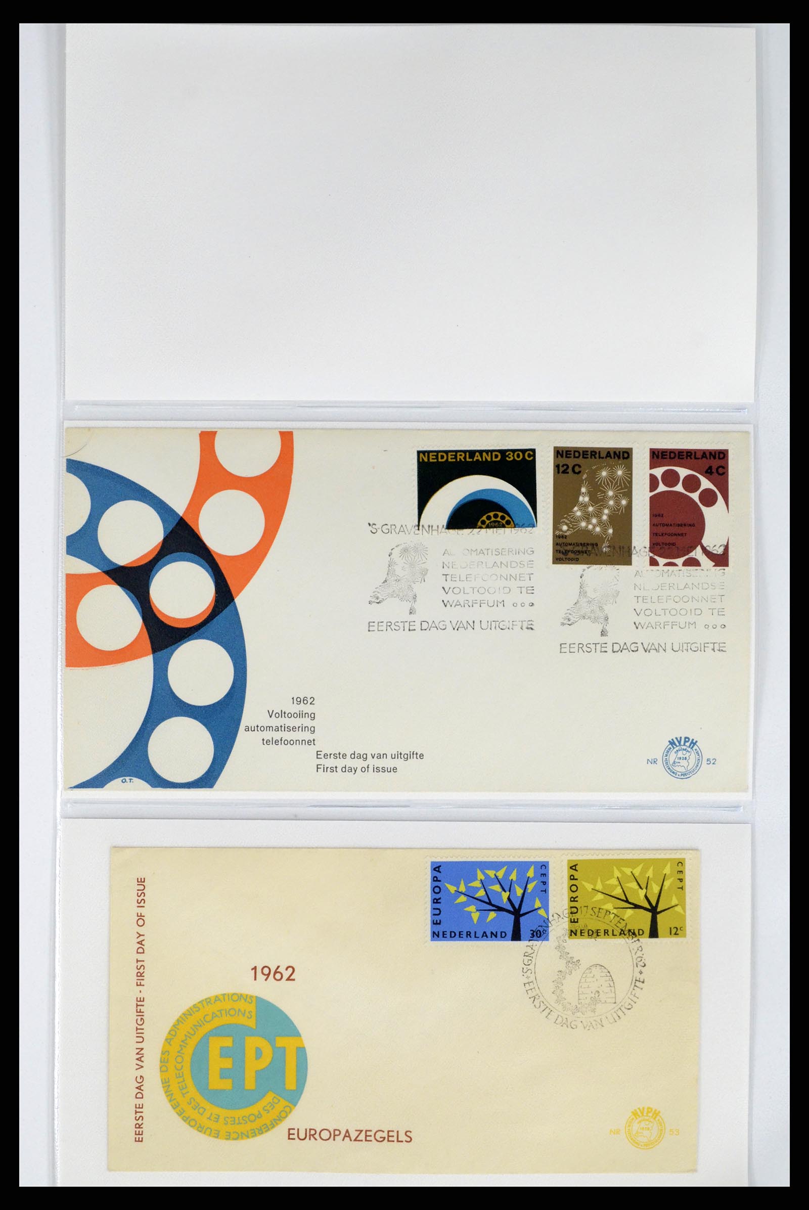 37983 011 - Postzegelverzameling 37983 Nederland FDC's 1954-1987.