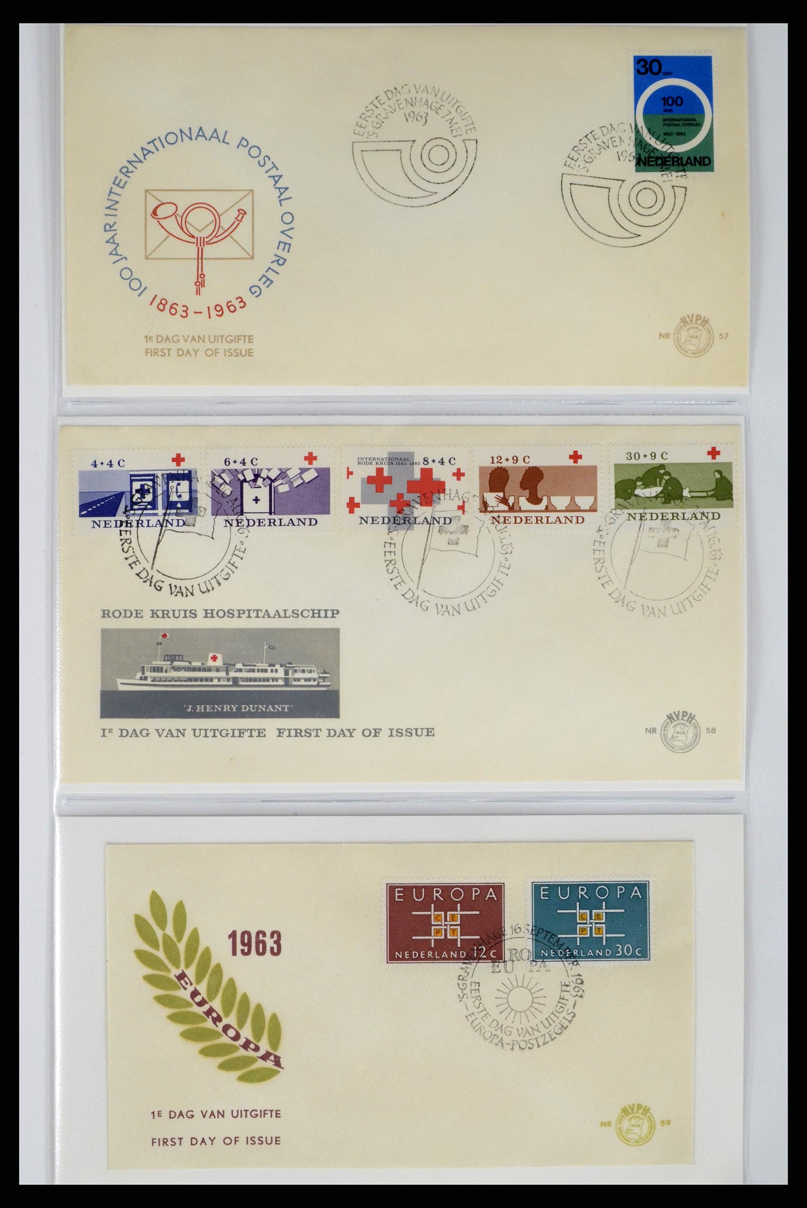 37983 013 - Postzegelverzameling 37983 Nederland FDC's 1954-1987.