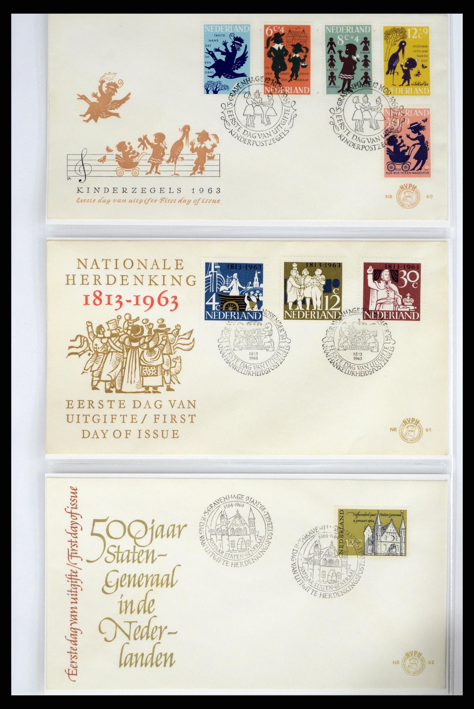 37983 014 - Postzegelverzameling 37983 Nederland FDC's 1954-1987.