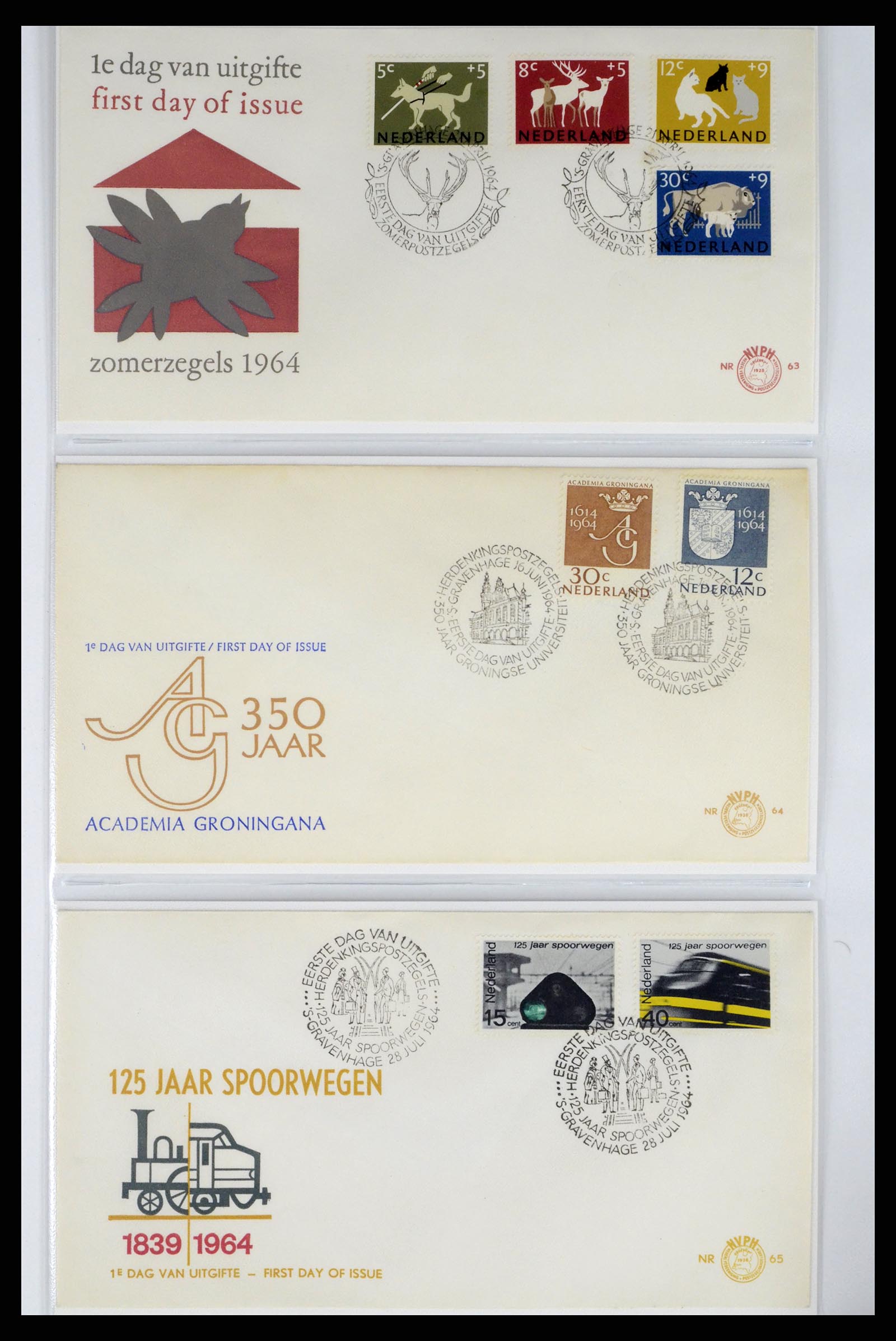 37983 015 - Postzegelverzameling 37983 Nederland FDC's 1954-1987.