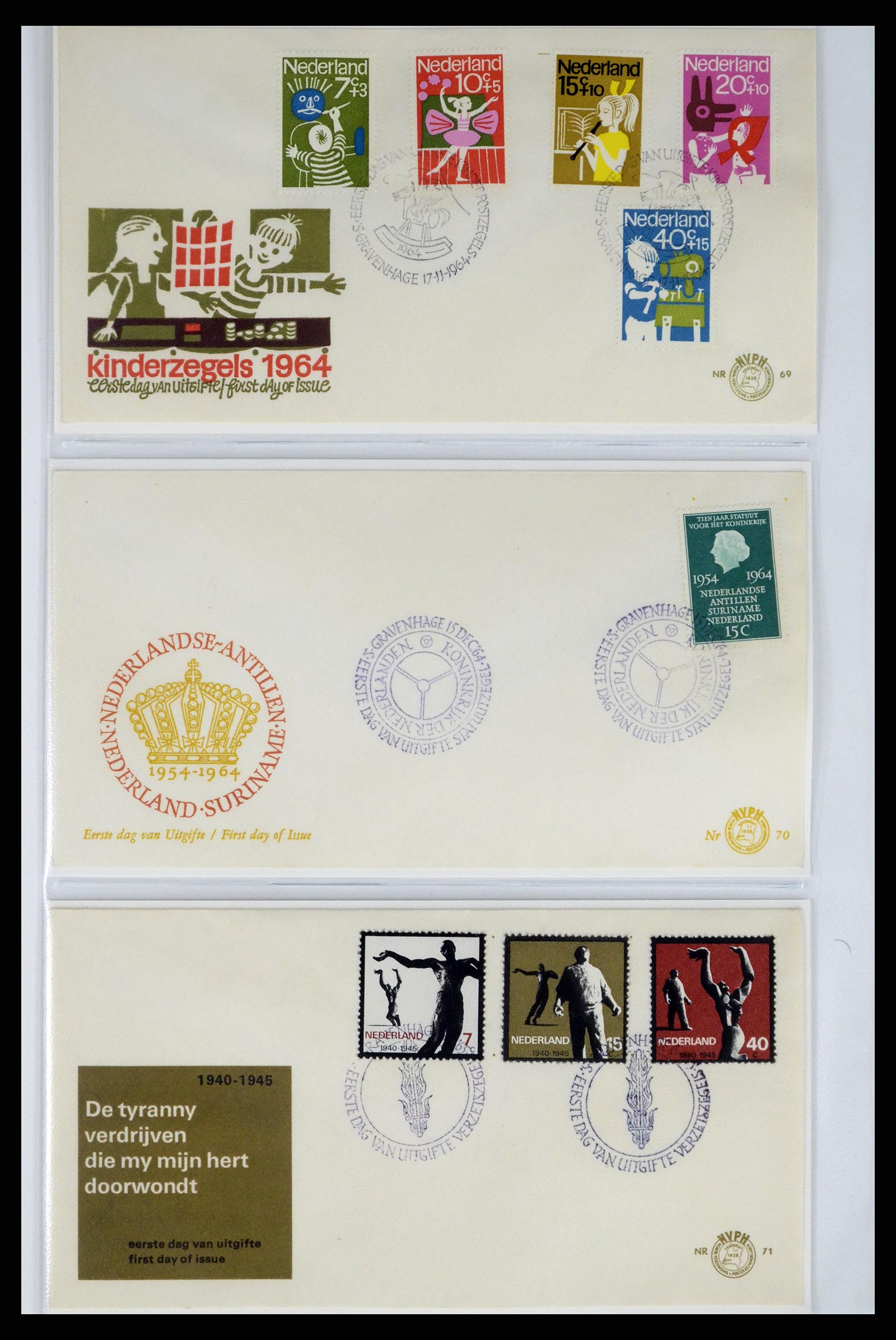 37983 017 - Postzegelverzameling 37983 Nederland FDC's 1954-1987.
