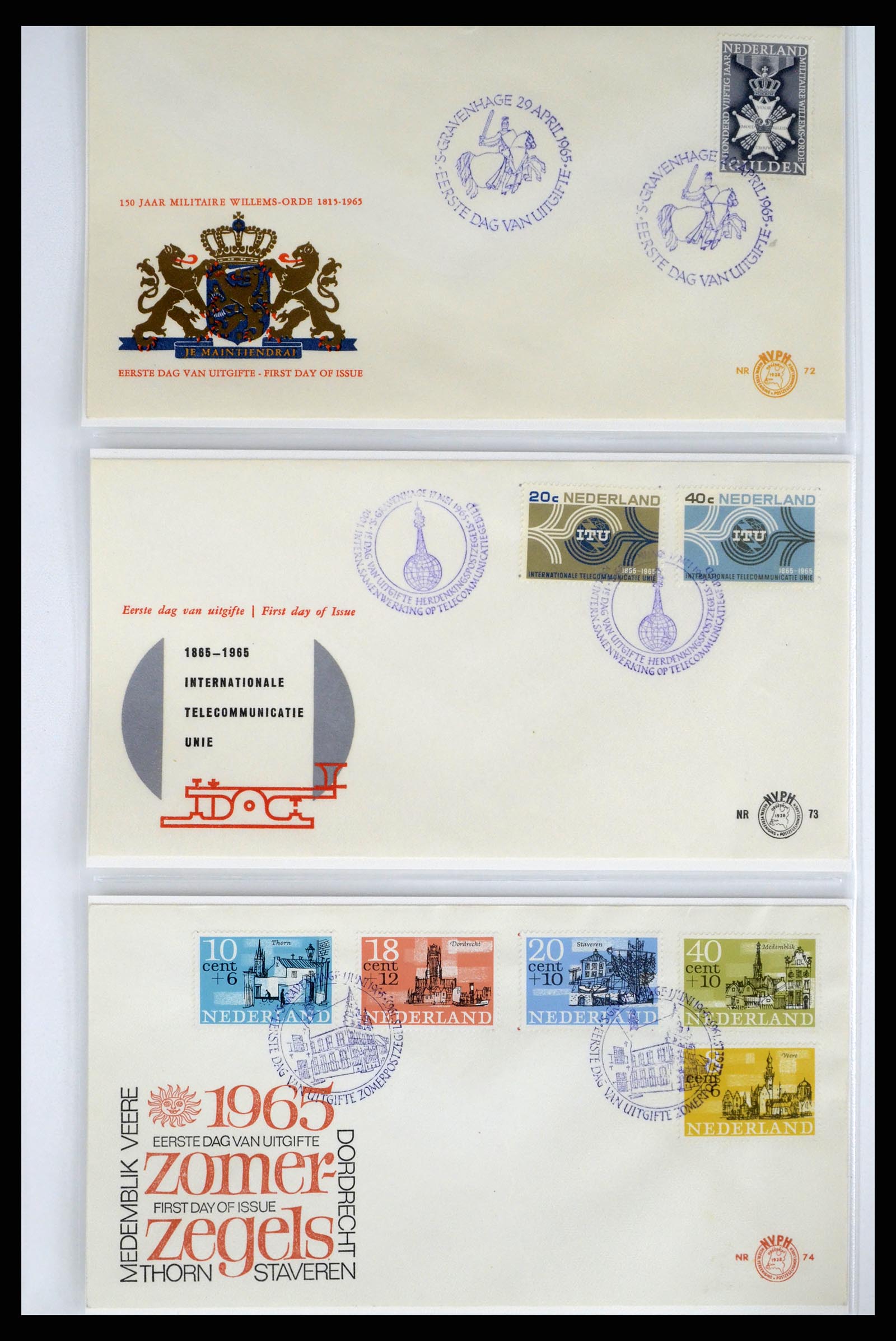 37983 018 - Postzegelverzameling 37983 Nederland FDC's 1954-1987.