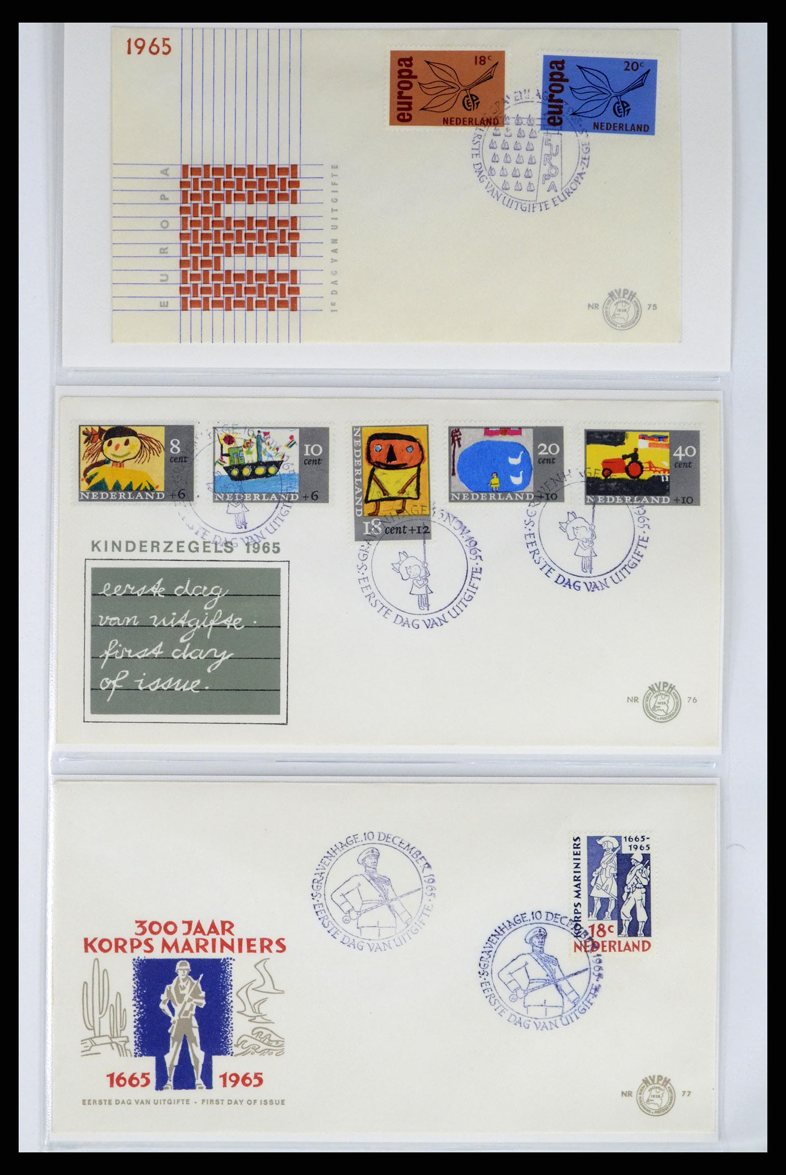 37983 019 - Postzegelverzameling 37983 Nederland FDC's 1954-1987.