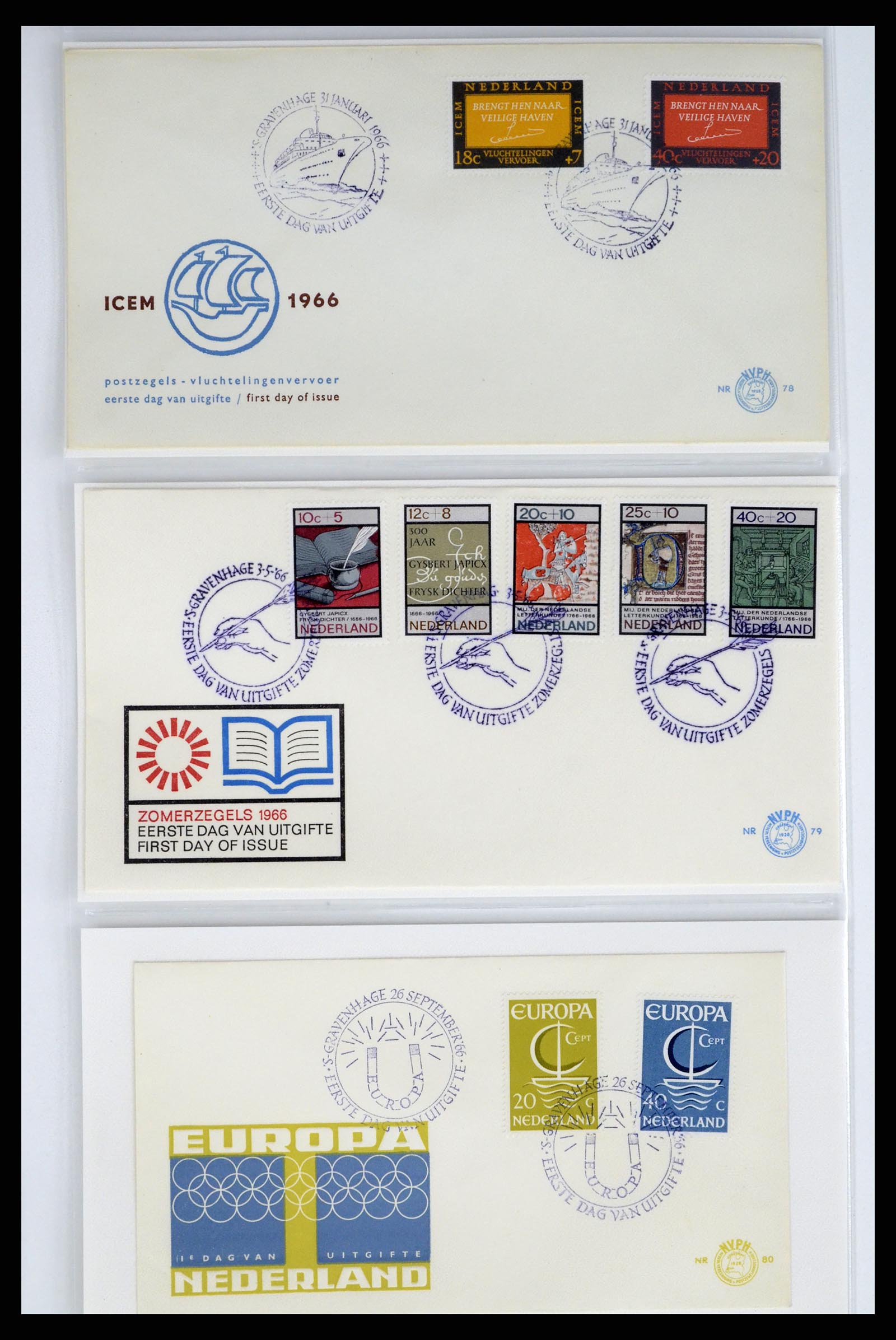 37983 020 - Postzegelverzameling 37983 Nederland FDC's 1954-1987.