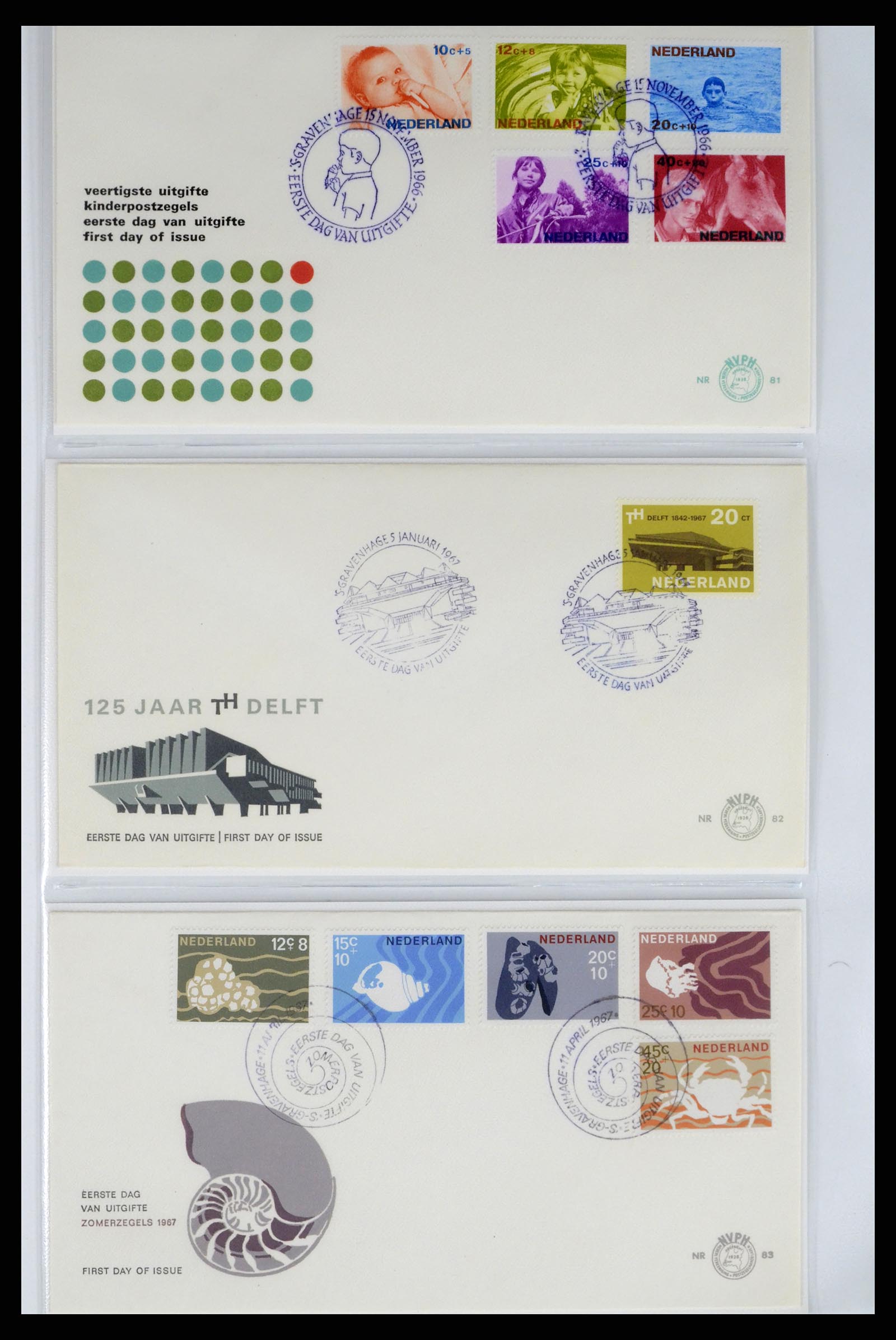 37983 021 - Stamp Collection 37983 Netherland FDC's 1954-1987.