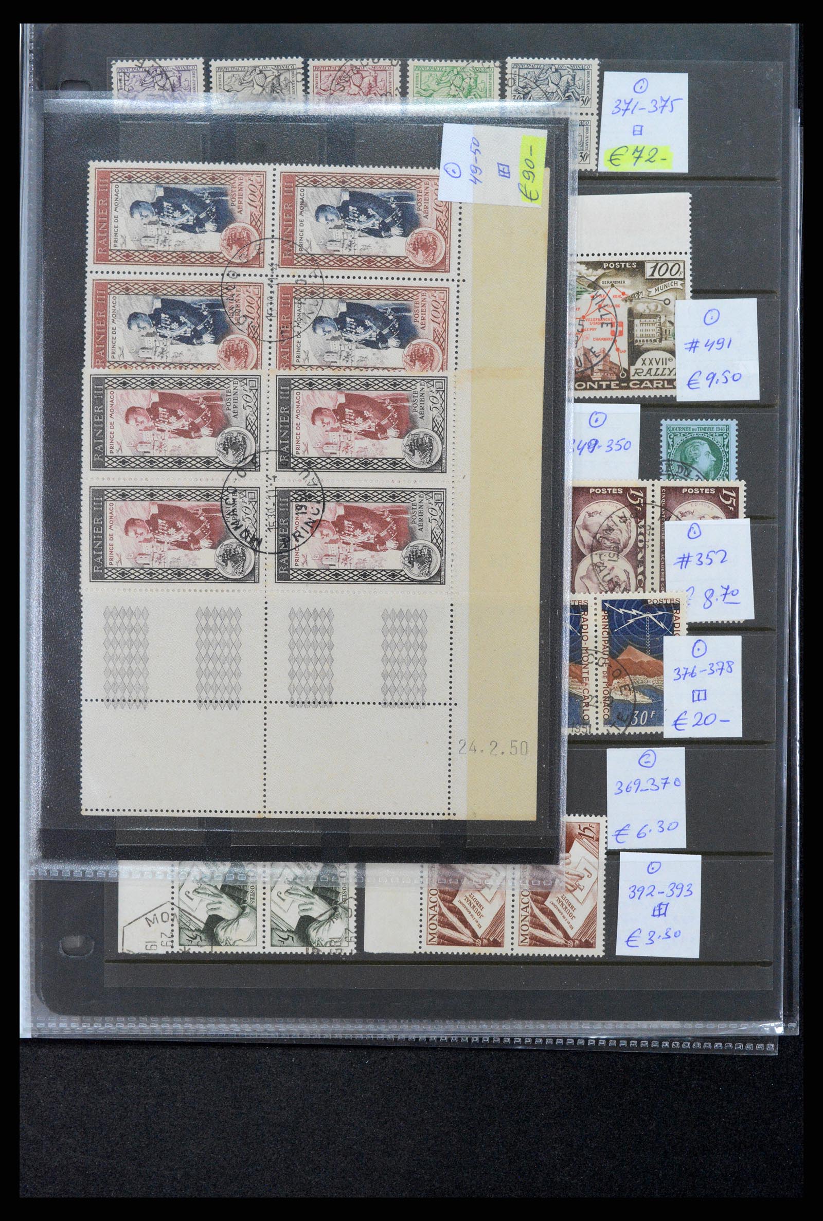 37984 005 - Postzegelverzameling 37984 Monaco betere uitgaven 1942-1982.