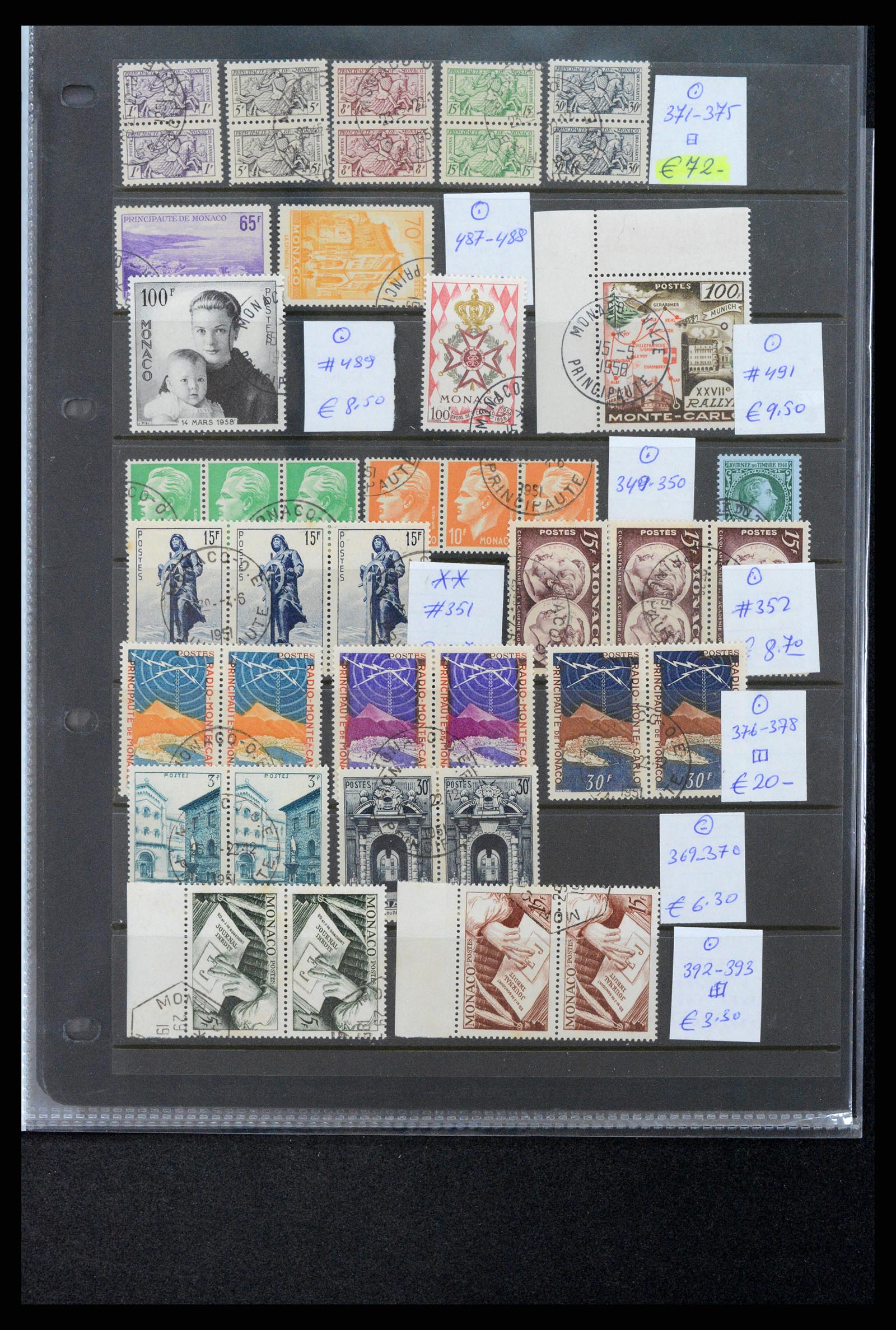 37984 007 - Postzegelverzameling 37984 Monaco betere uitgaven 1942-1982.