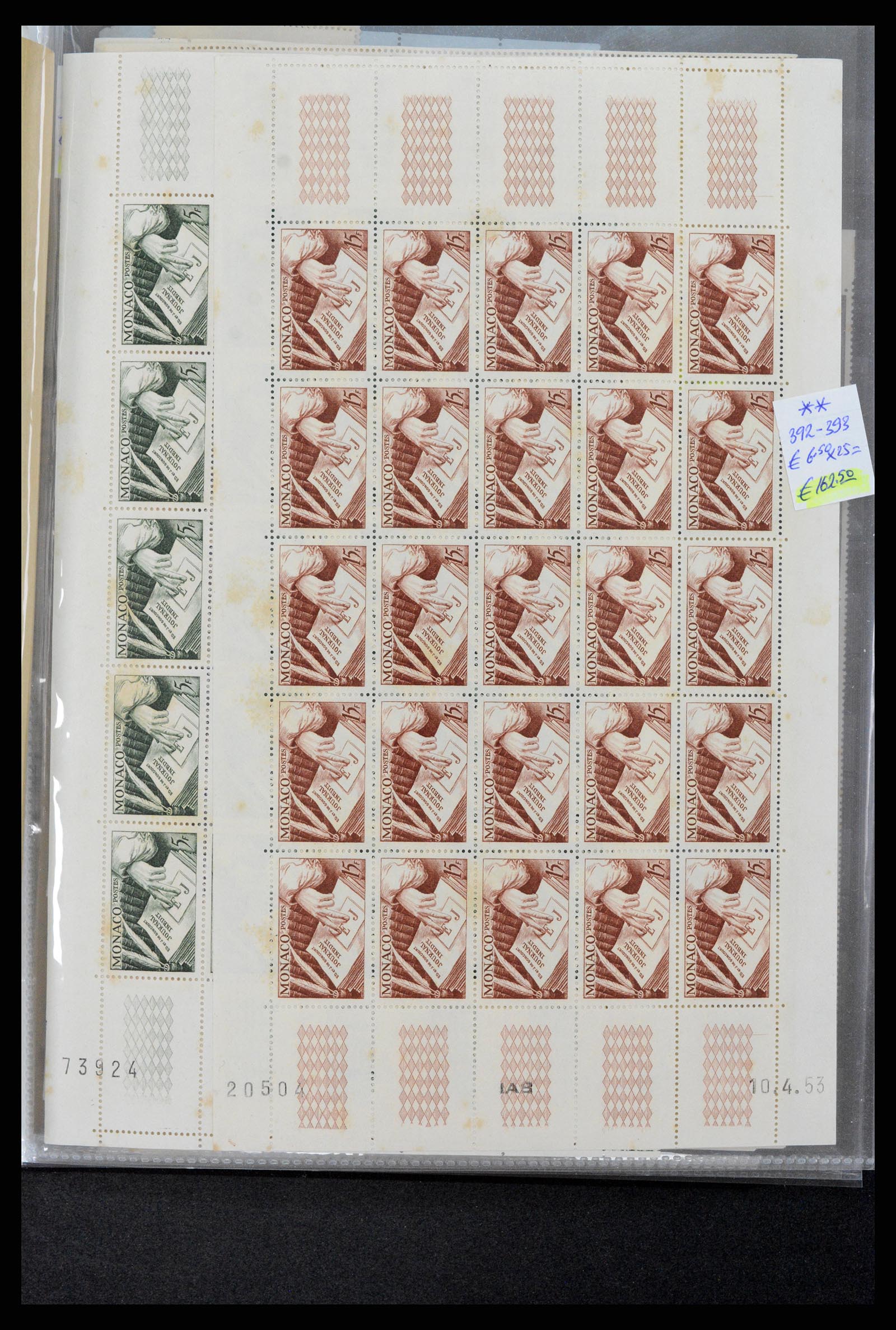 37984 014 - Postzegelverzameling 37984 Monaco betere uitgaven 1942-1982.
