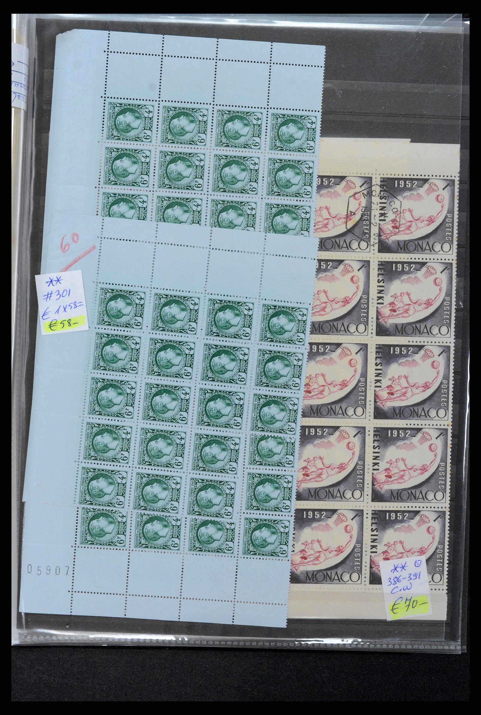 37984 017 - Postzegelverzameling 37984 Monaco betere uitgaven 1942-1982.