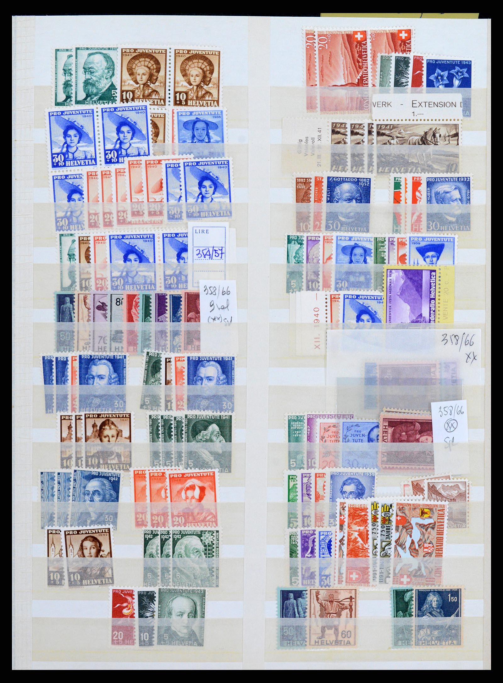 37987 003 - Postzegelverzameling 37987 Zwitserland 1923-1964.