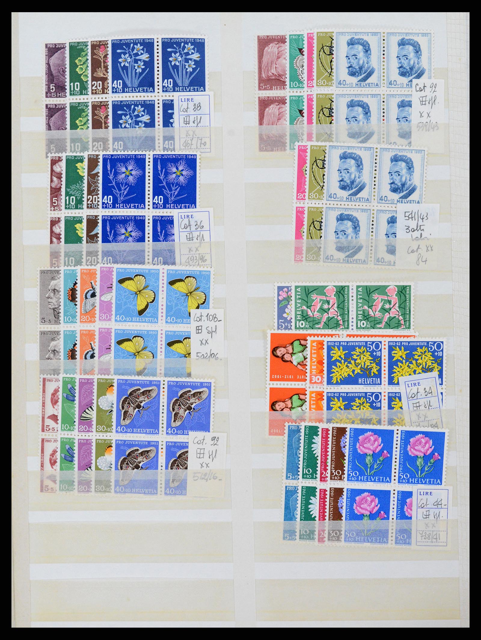 37987 032 - Stamp Collection 37987 Switzerland 1923-1964.