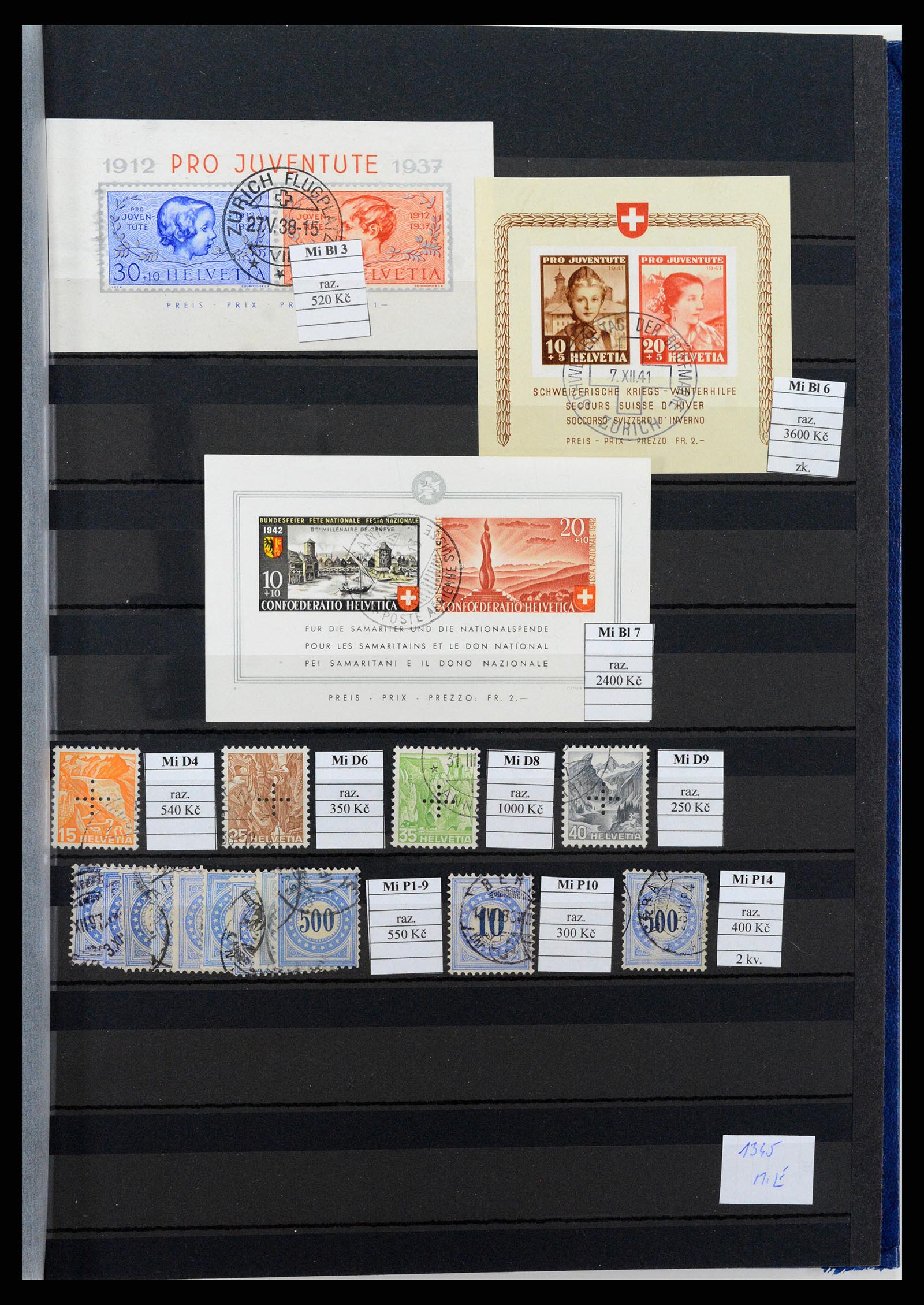 37990 005 - Stamp Collection 37990 Switzerland and Liechtenstein key stamps 1850-196