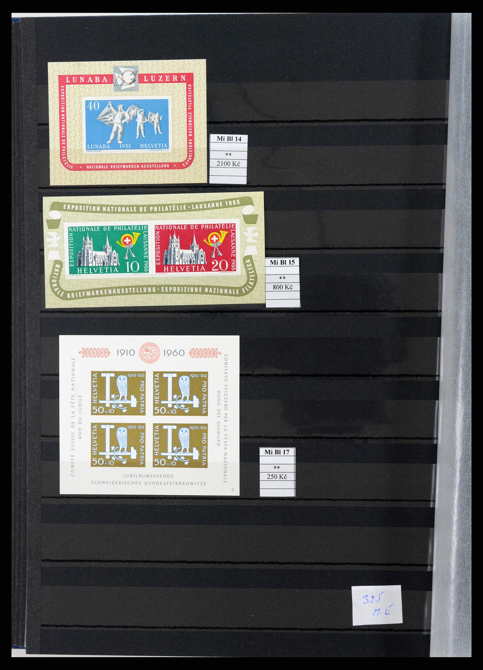 37990 012 - Stamp Collection 37990 Switzerland and Liechtenstein key stamps 1850-196