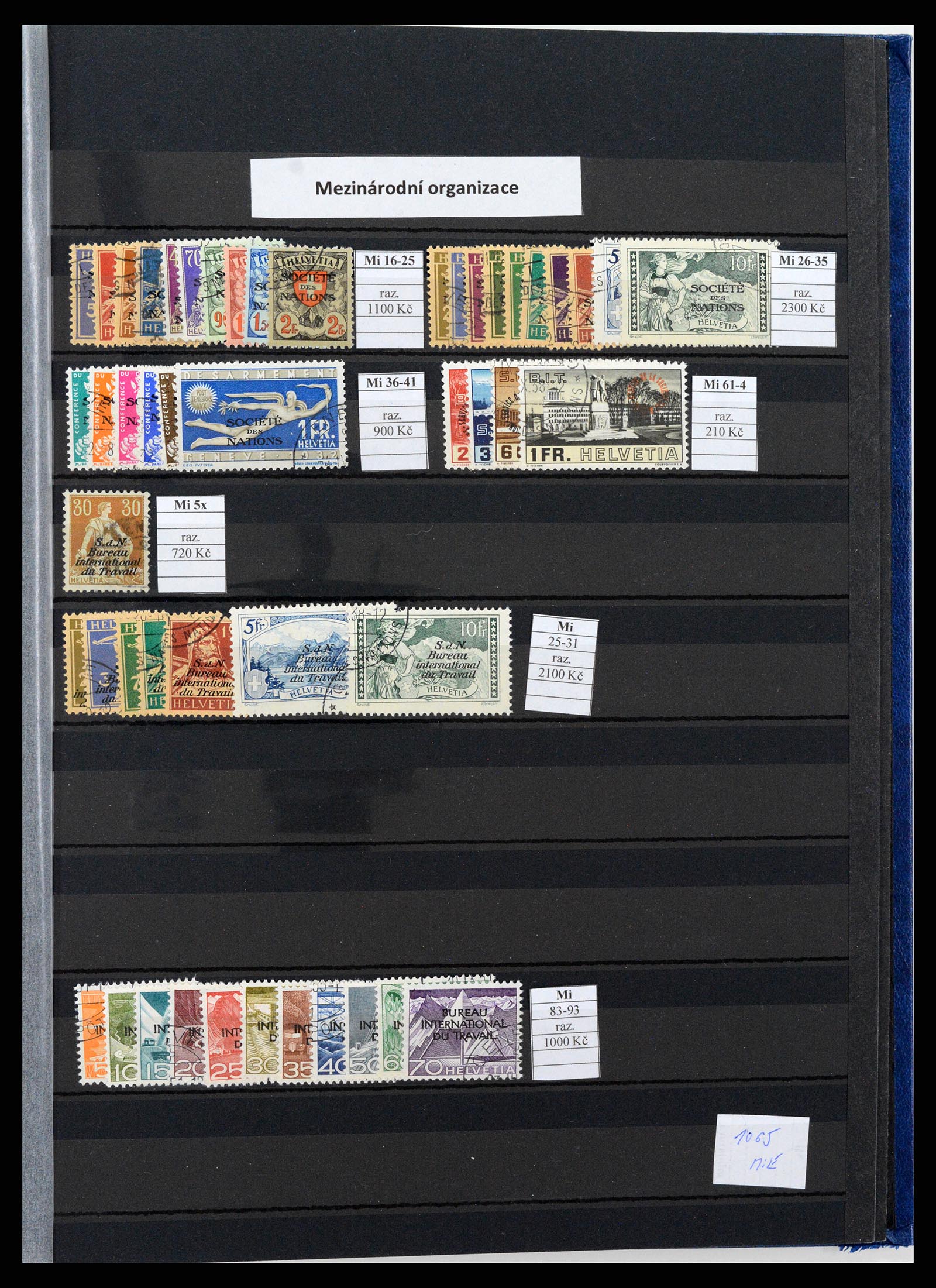 37990 013 - Stamp Collection 37990 Switzerland and Liechtenstein key stamps 1850-196