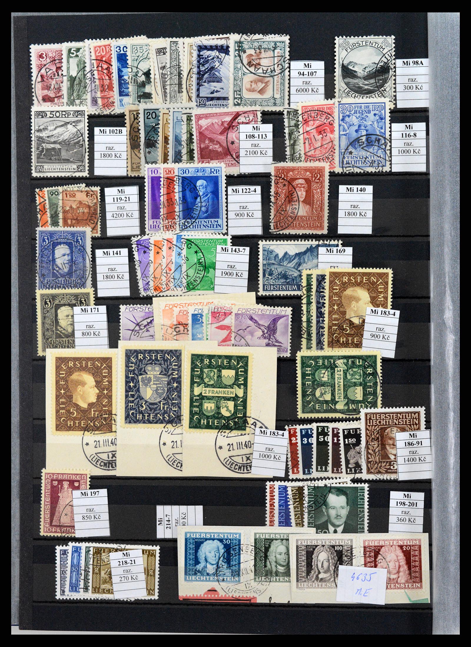 37990 016 - Stamp Collection 37990 Switzerland and Liechtenstein key stamps 1850-196