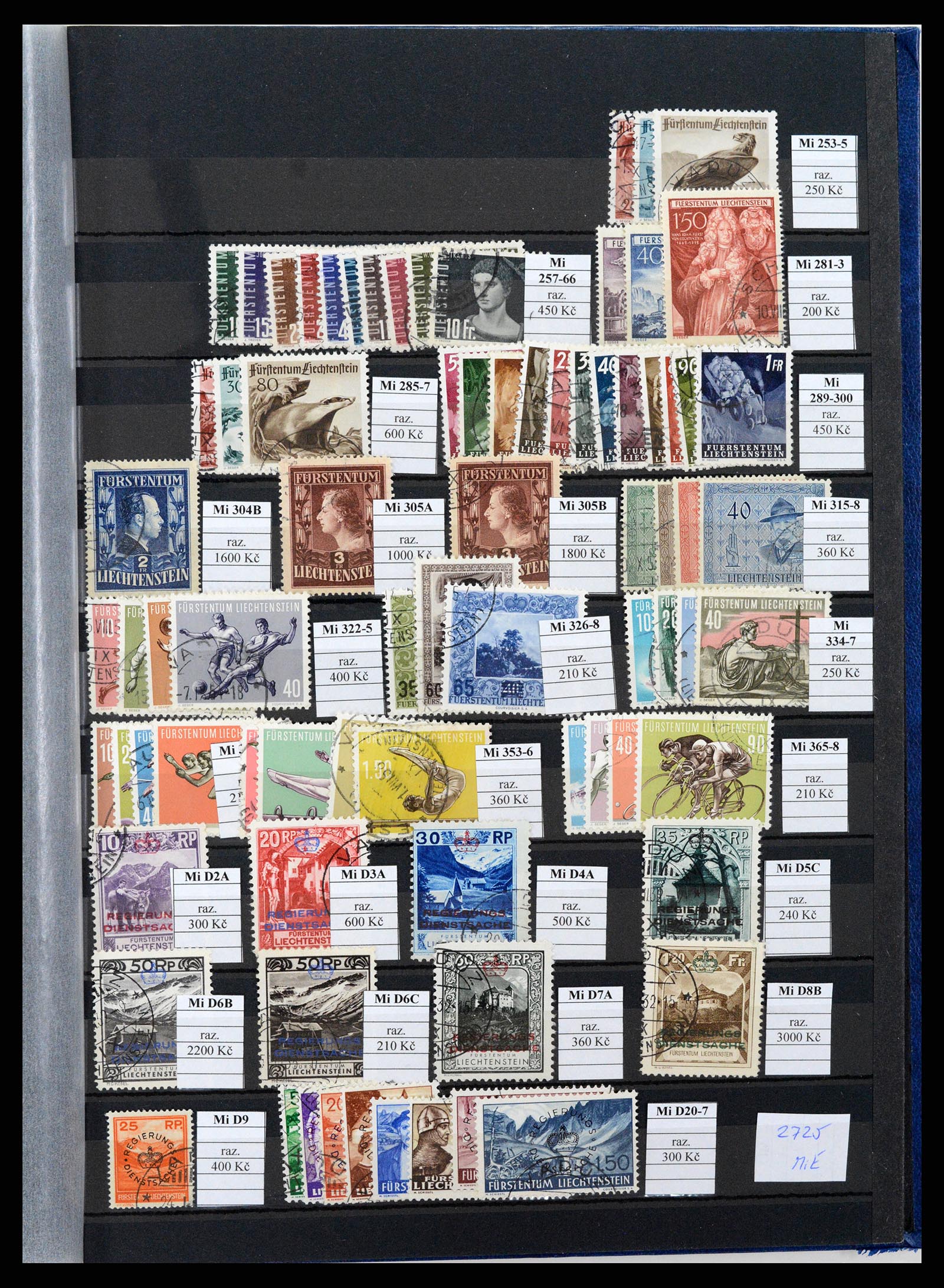 37990 017 - Stamp Collection 37990 Switzerland and Liechtenstein key stamps 1850-196