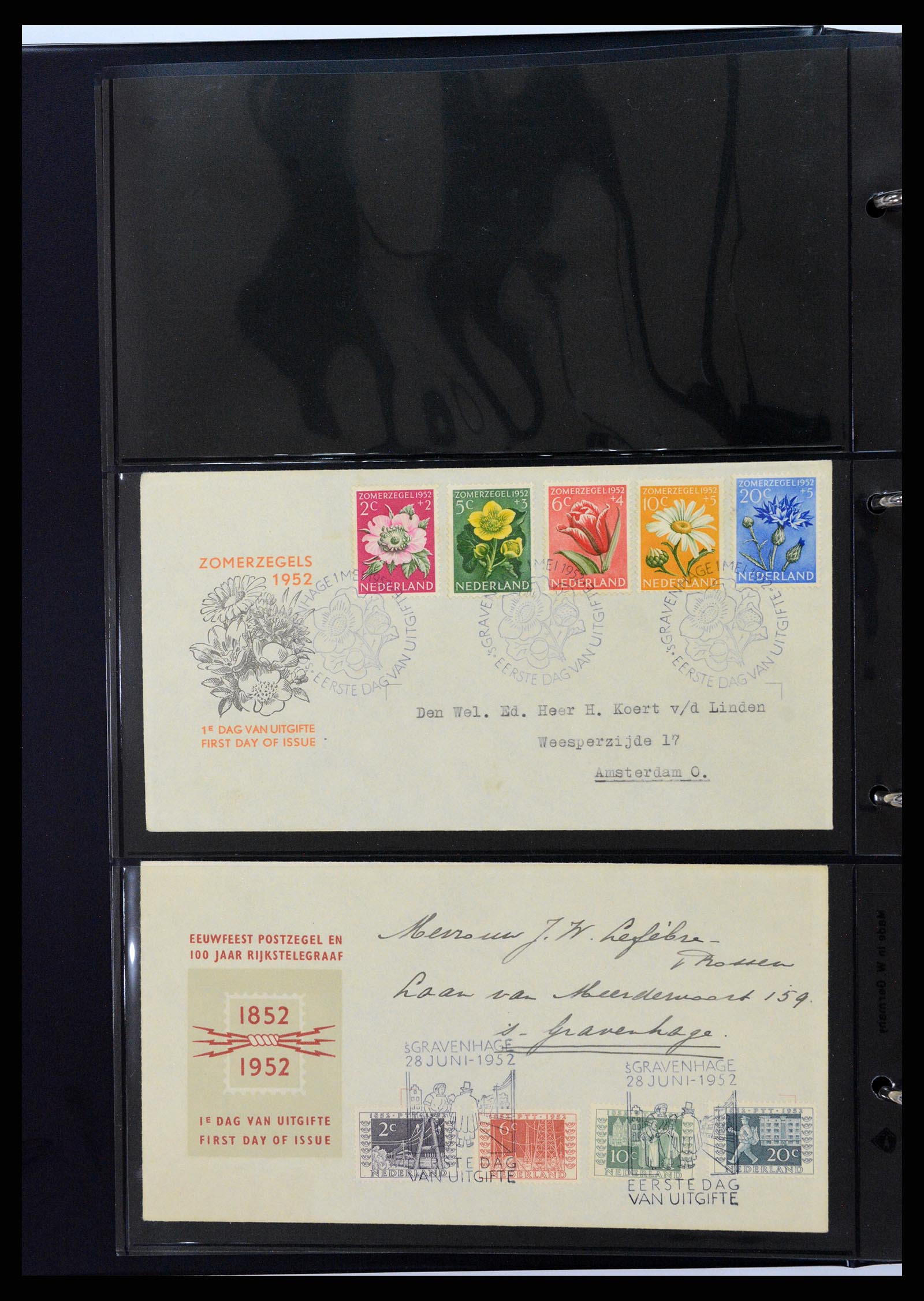 37992 004 - Postzegelverzameling 37992 Nederland FDC's 1950-1973.
